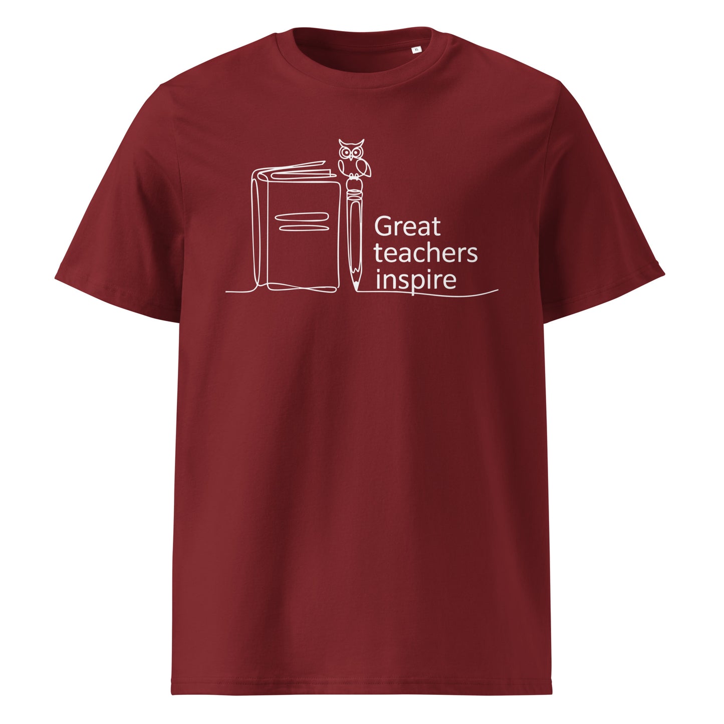 Unisex organic cotton t-shirt Burgundy Dudeily