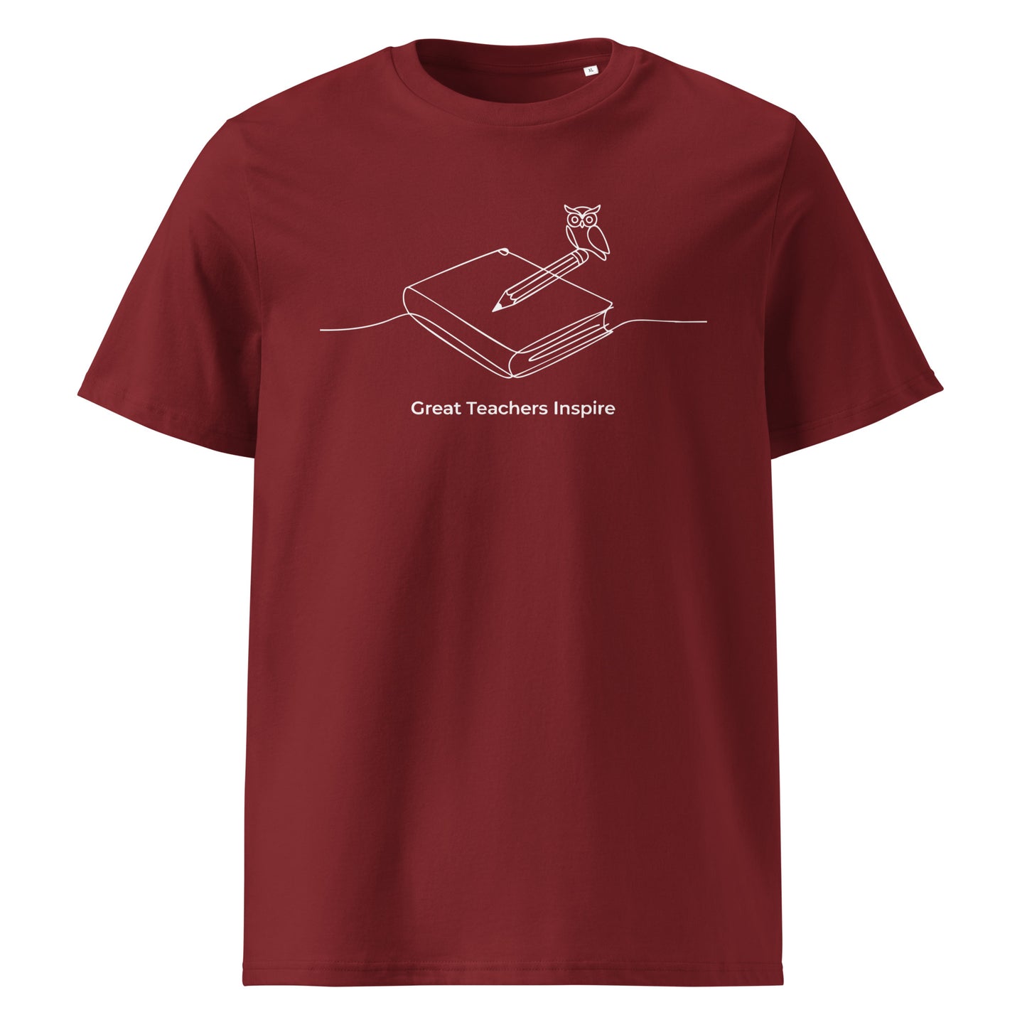Unisex organic cotton t-shirt Burgundy Dudeily