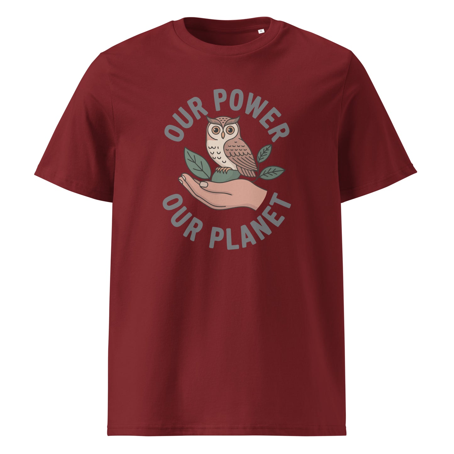Unisex organic cotton t-shirt Burgundy Dudeily
