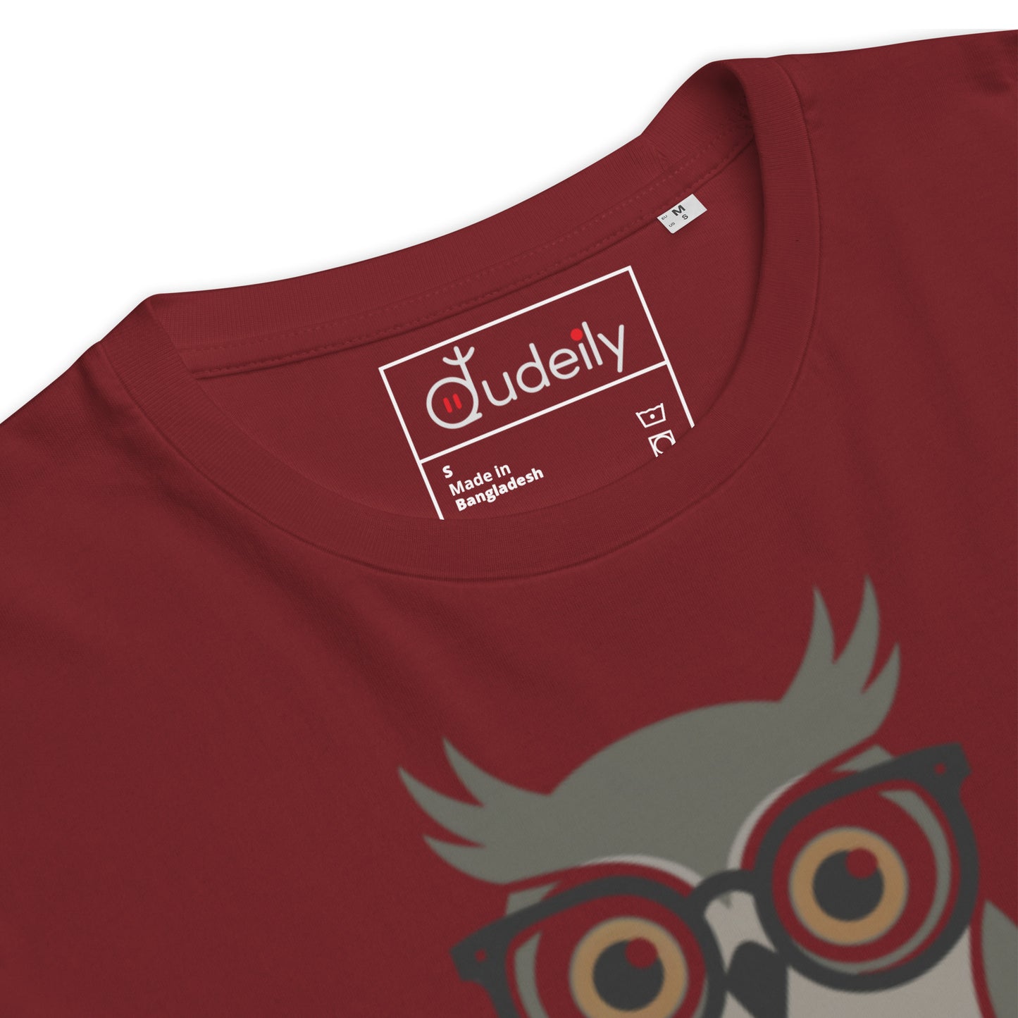 Unisex Organic Cotton T-Shirt – Owl-Themed Eco-Friendly Style for Father's Day Gifts by Dudeily Dudeily