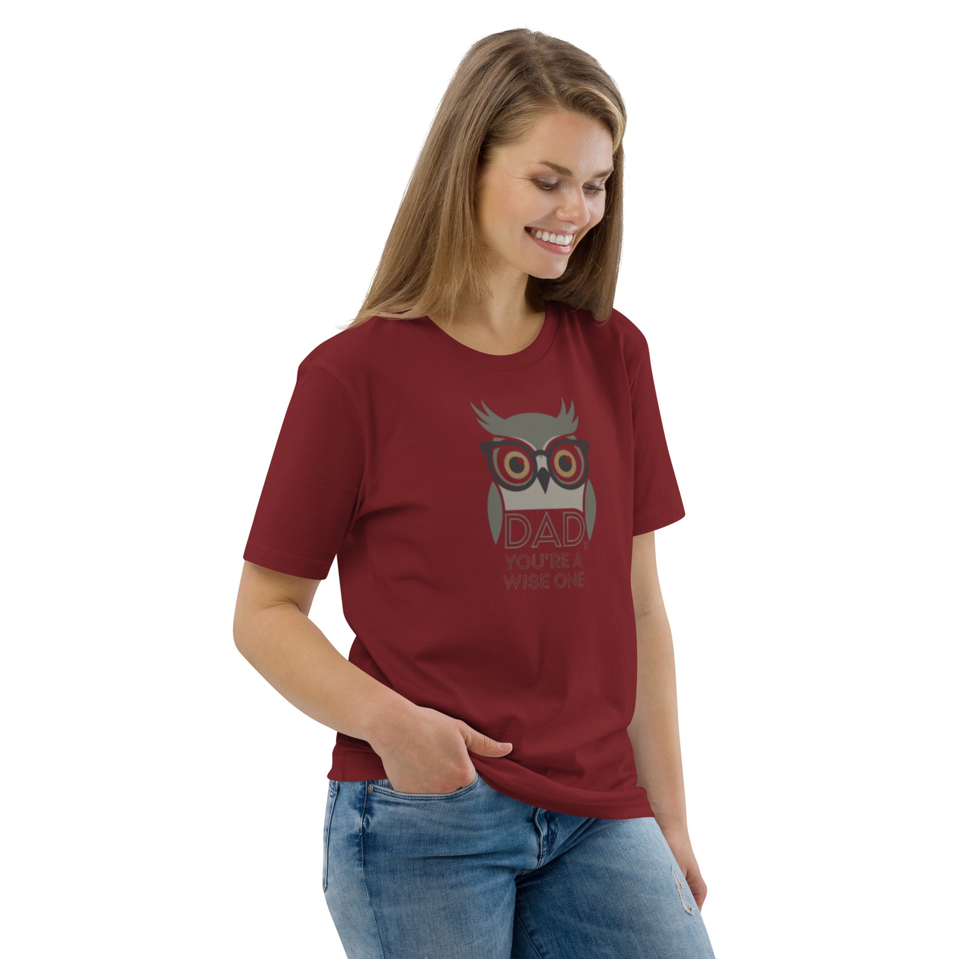 Unisex Organic Cotton T-Shirt – Owl-Themed Eco-Friendly Style for Father's Day Gifts by Dudeily Dudeily