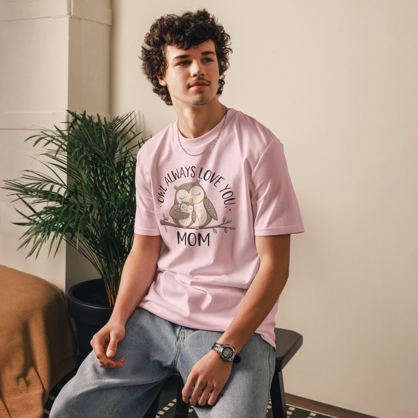 Unisex Organic Cotton T-Shirt – Eco-Friendly Owl Design by Dudeily Dudeily