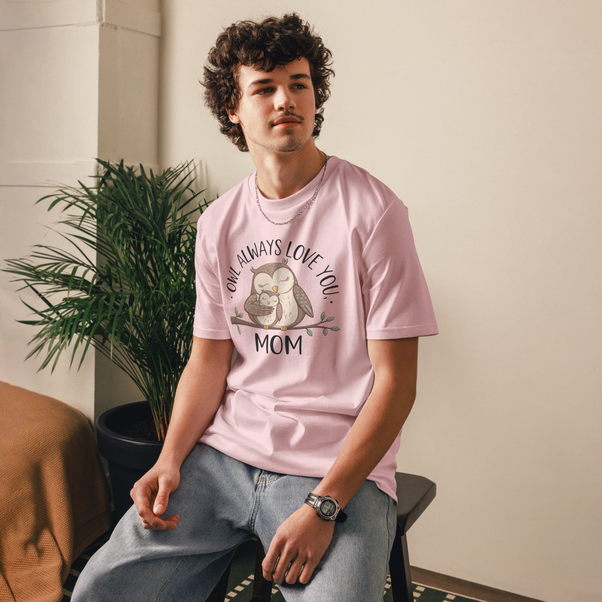 Unisex Organic Cotton T-Shirt – Eco-Friendly Owl Design by Dudeily Dudeily