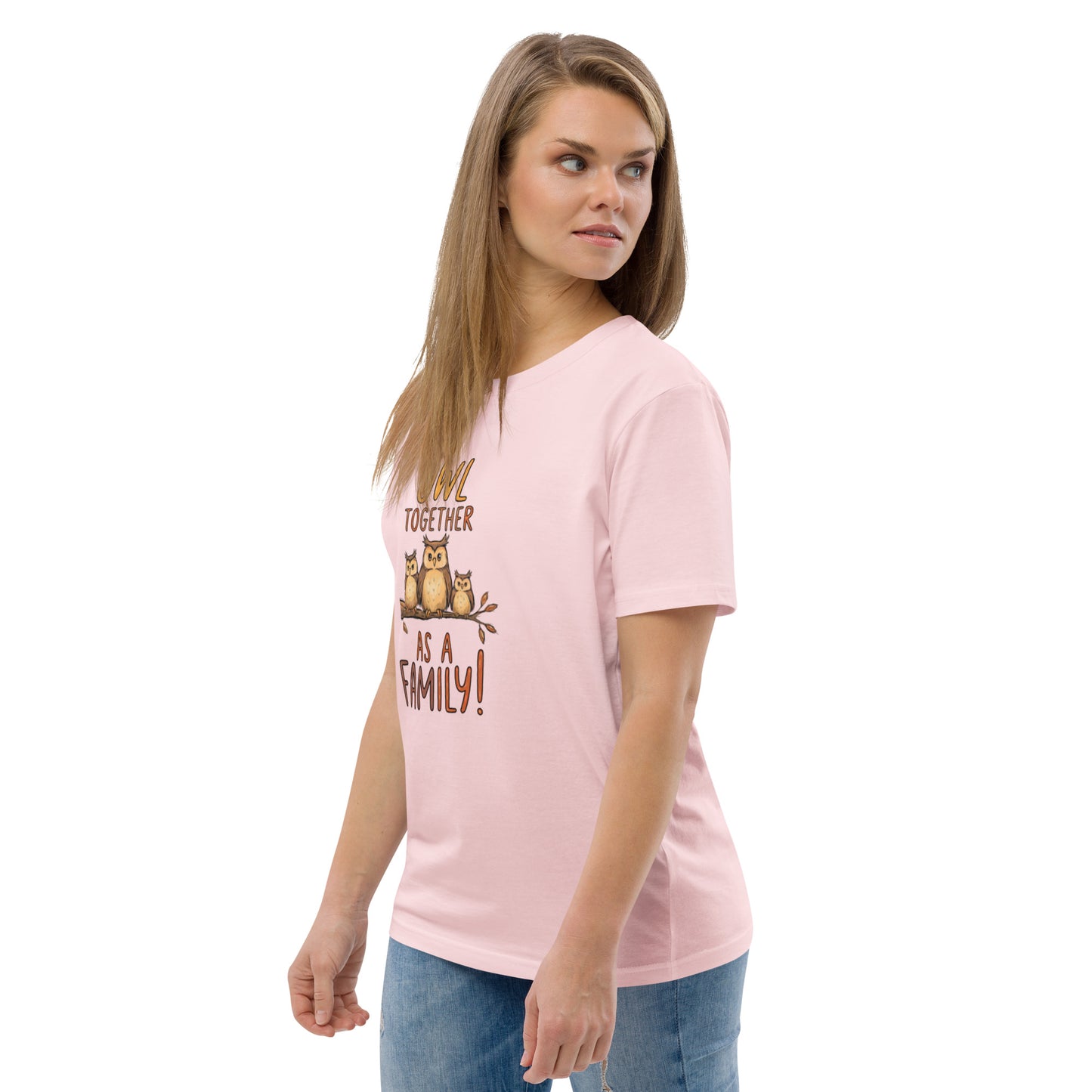 Unisex Organic Cotton T-Shirt – OwlNest Sustainable Fashion Classic for Family Day Outings Dudeily