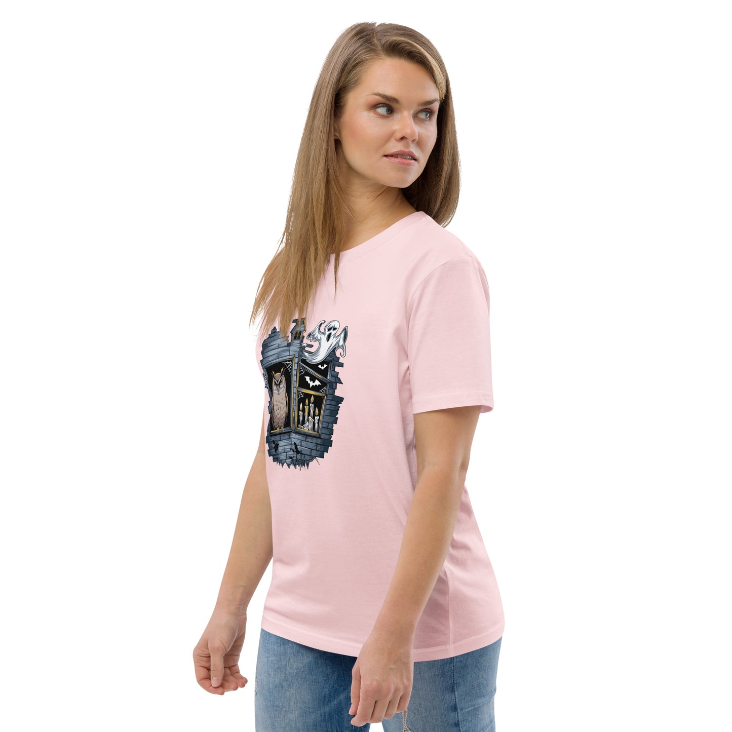 Unisex Organic Cotton T-Shirt: Halloween Owl Eco-Friendly Style USA Dudeily