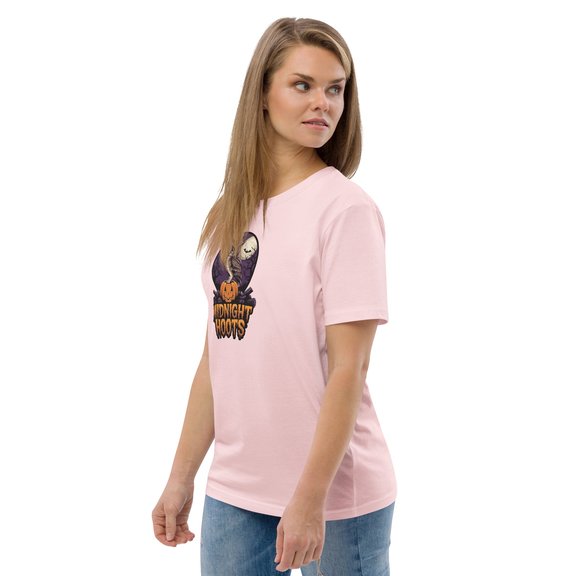 Unisex Organic Cotton T-Shirt: Halloween Owl Eco Fashion USA Dudeily