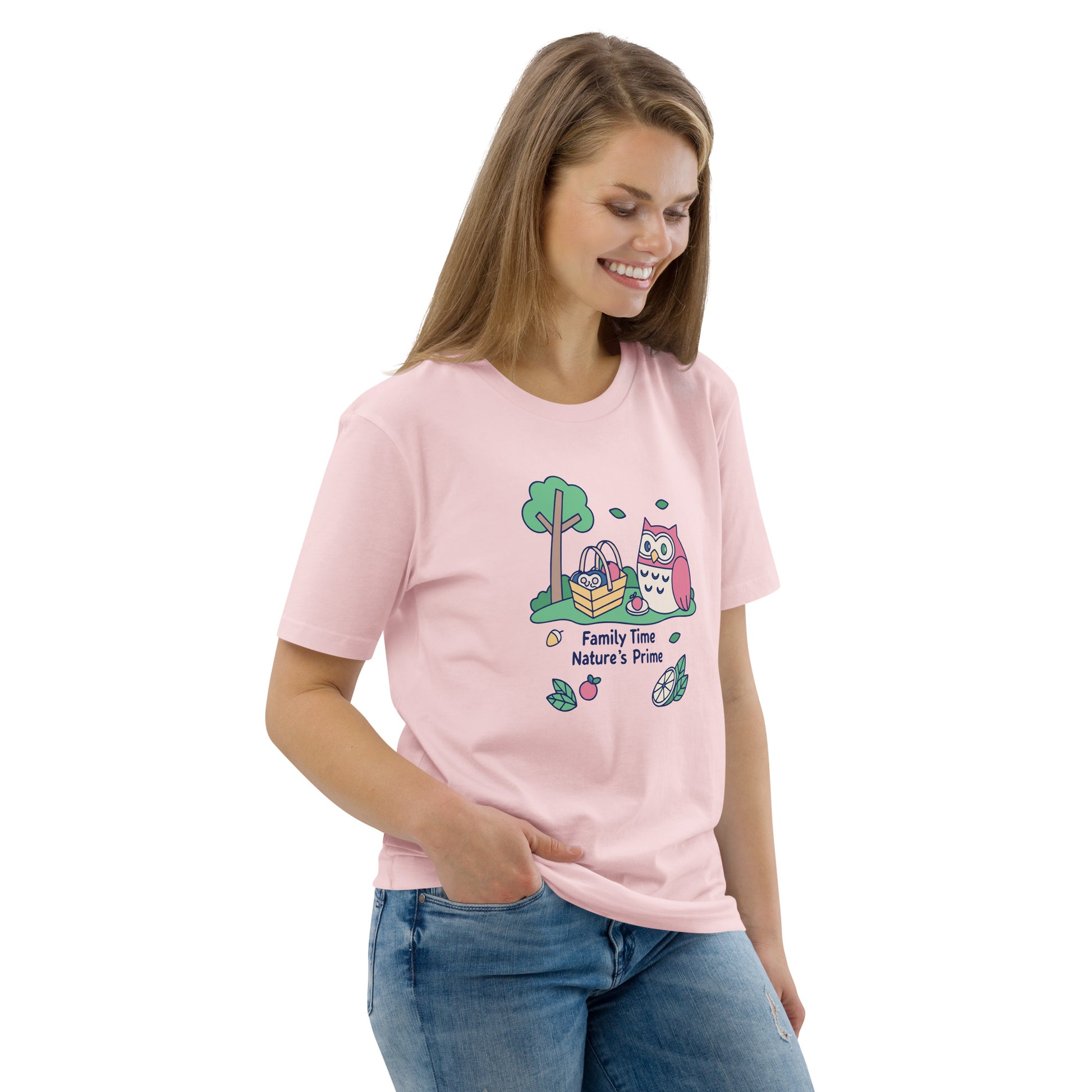 Unisex Organic Cotton T-Shirt – OwlNest Sustainable Fashion Essential for Family Day Dudeily
