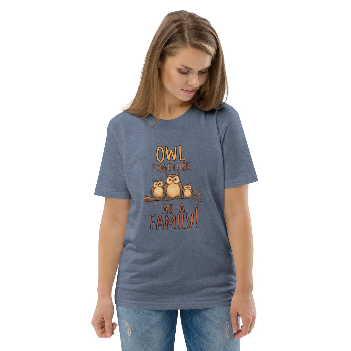 Unisex Organic Cotton T-Shirt – OwlNest Sustainable Fashion Classic for Family Day Outings Dudeily