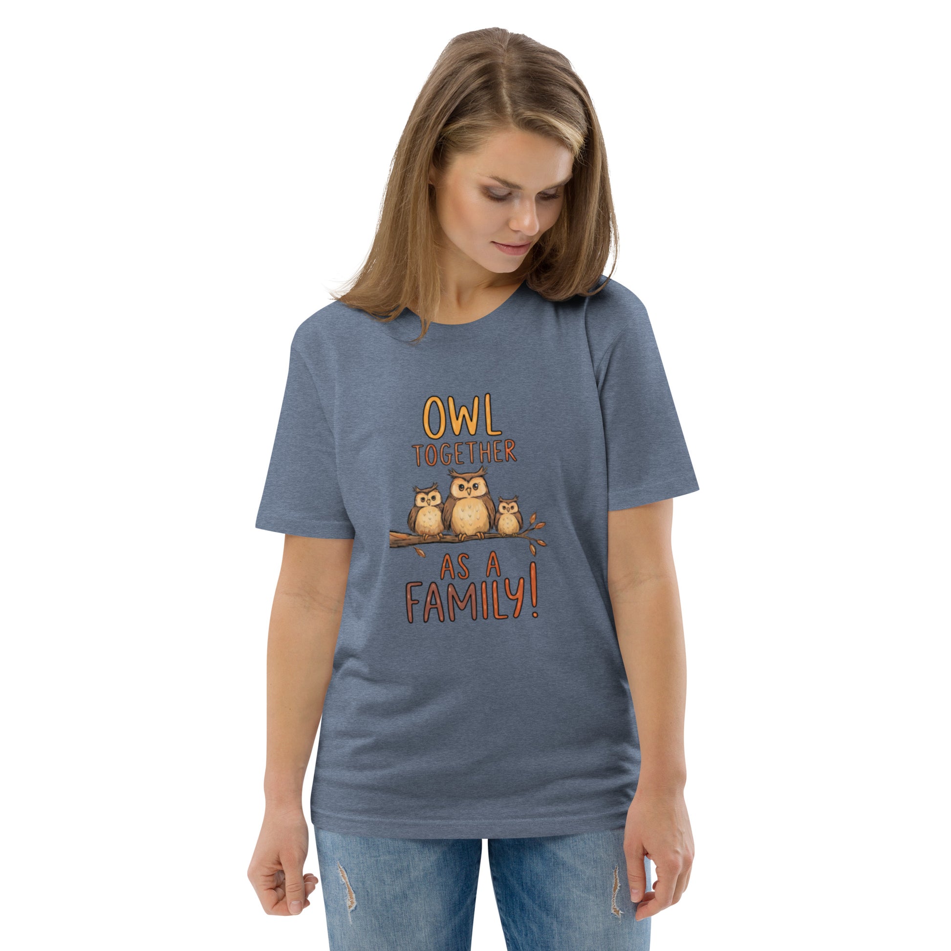 Unisex Organic Cotton T-Shirt – OwlNest Sustainable Fashion Classic for Family Day Outings Dudeily