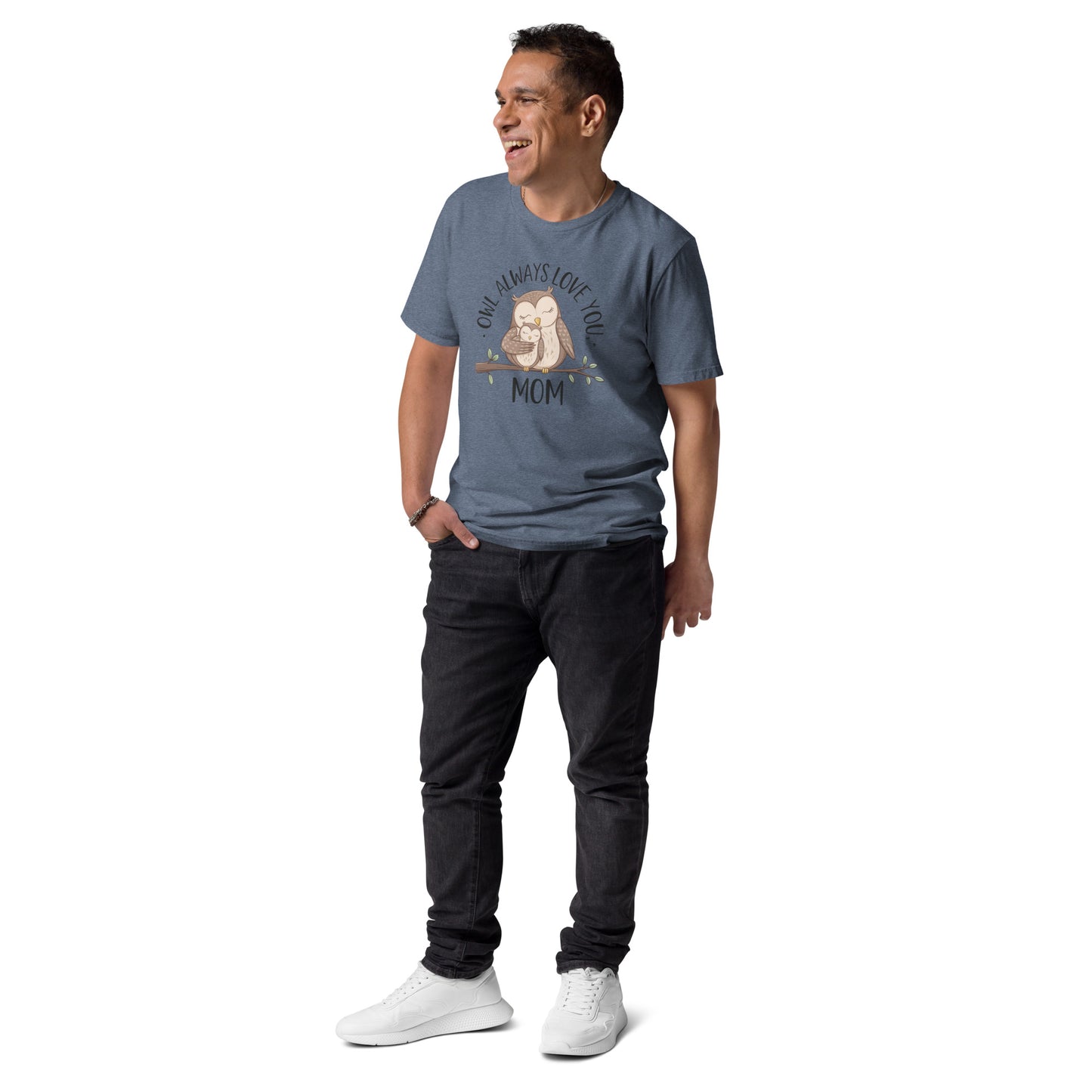 Unisex Organic Cotton T-Shirt – Eco-Friendly Owl Design by Dudeily Dudeily