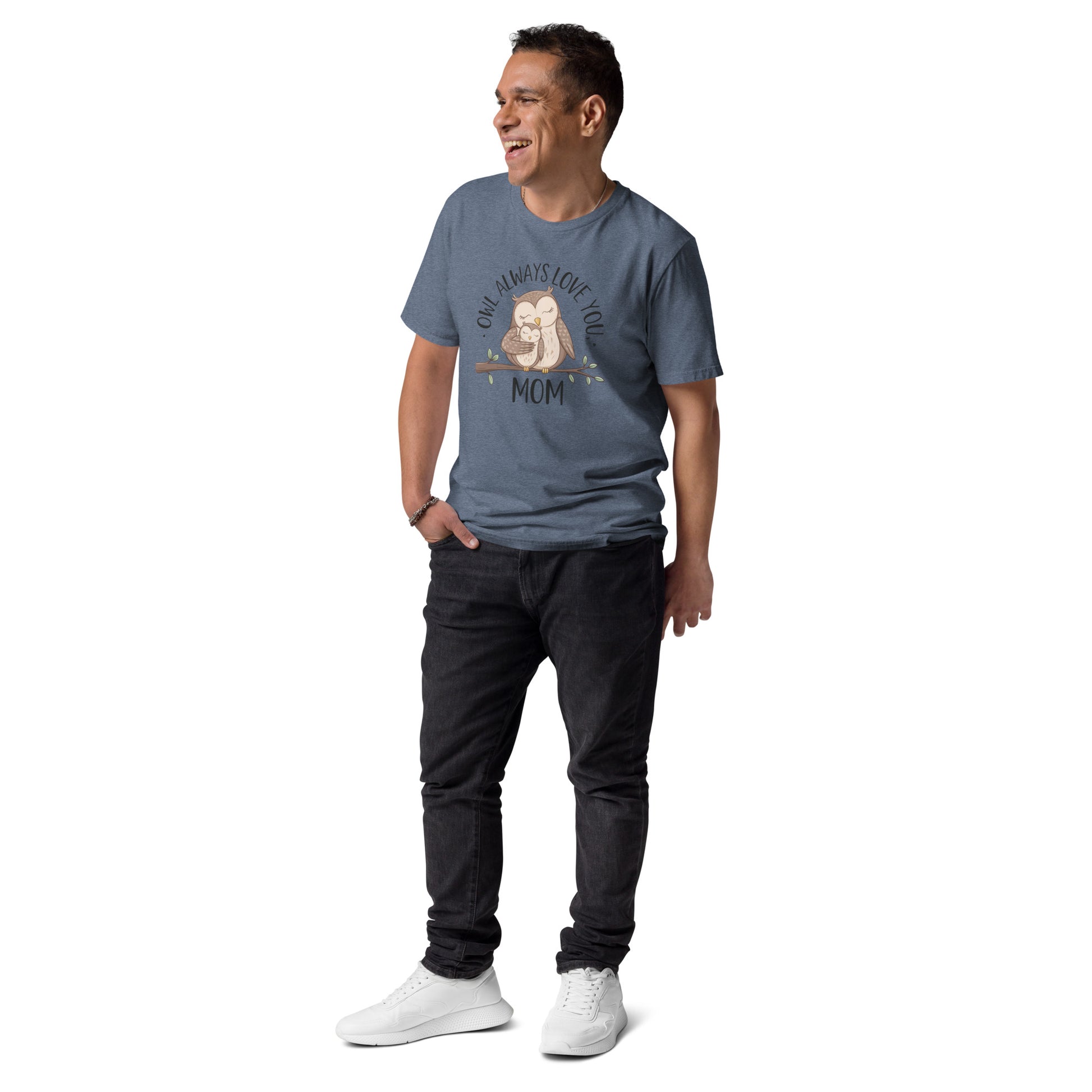 Unisex Organic Cotton T-Shirt – Eco-Friendly Owl Design by Dudeily Dudeily
