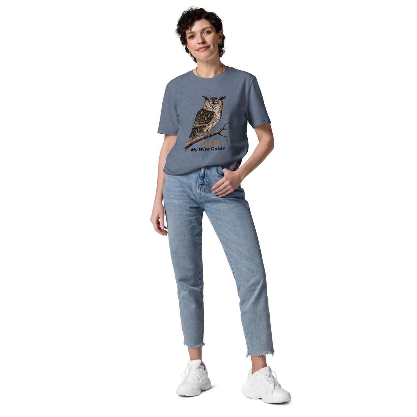 Unisex Organic Cotton T-Shirt – Owl Themed Sustainable Fashion for Father's Day by Dudeily Dudeily