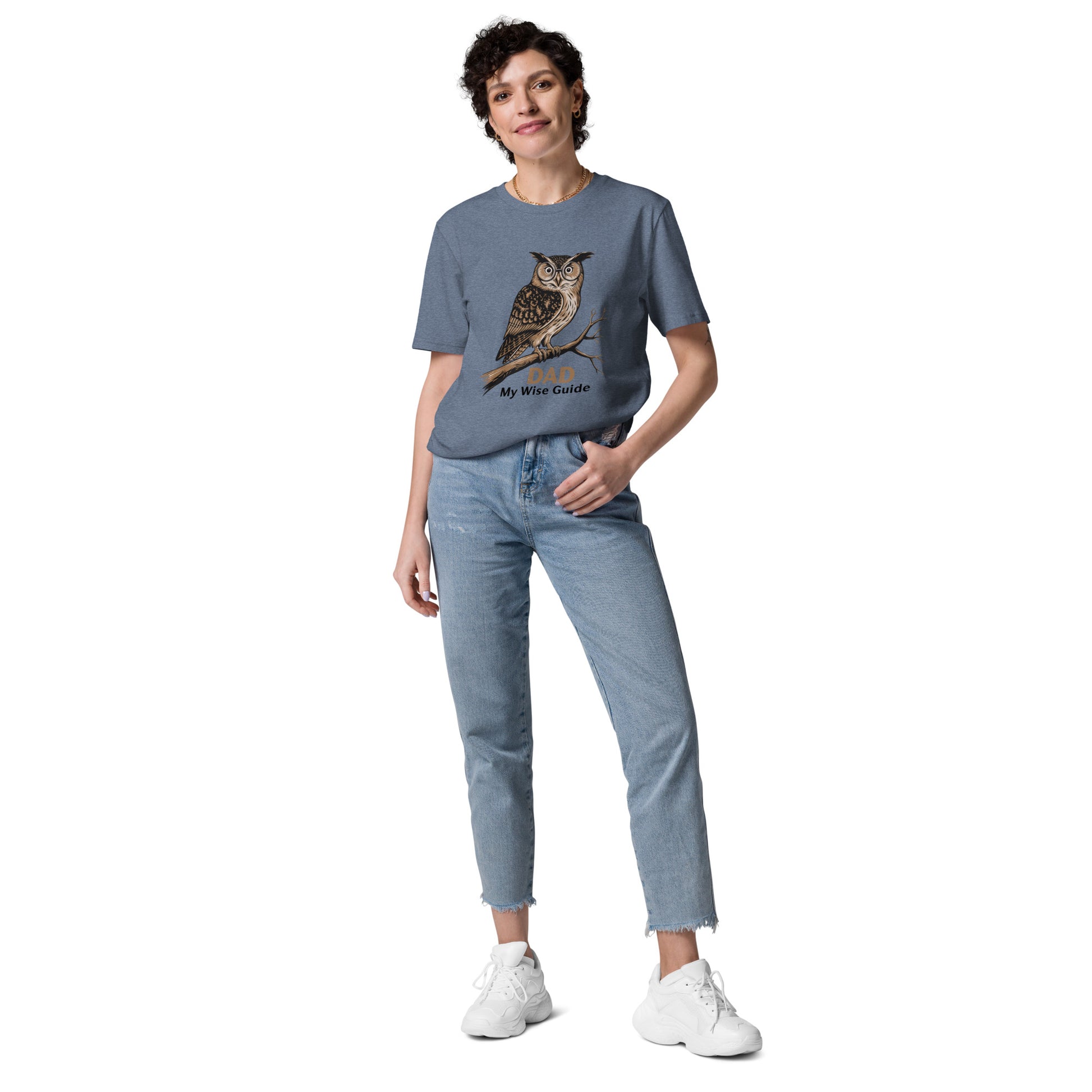 Unisex Organic Cotton T-Shirt – Owl Themed Sustainable Fashion for Father's Day by Dudeily Dudeily