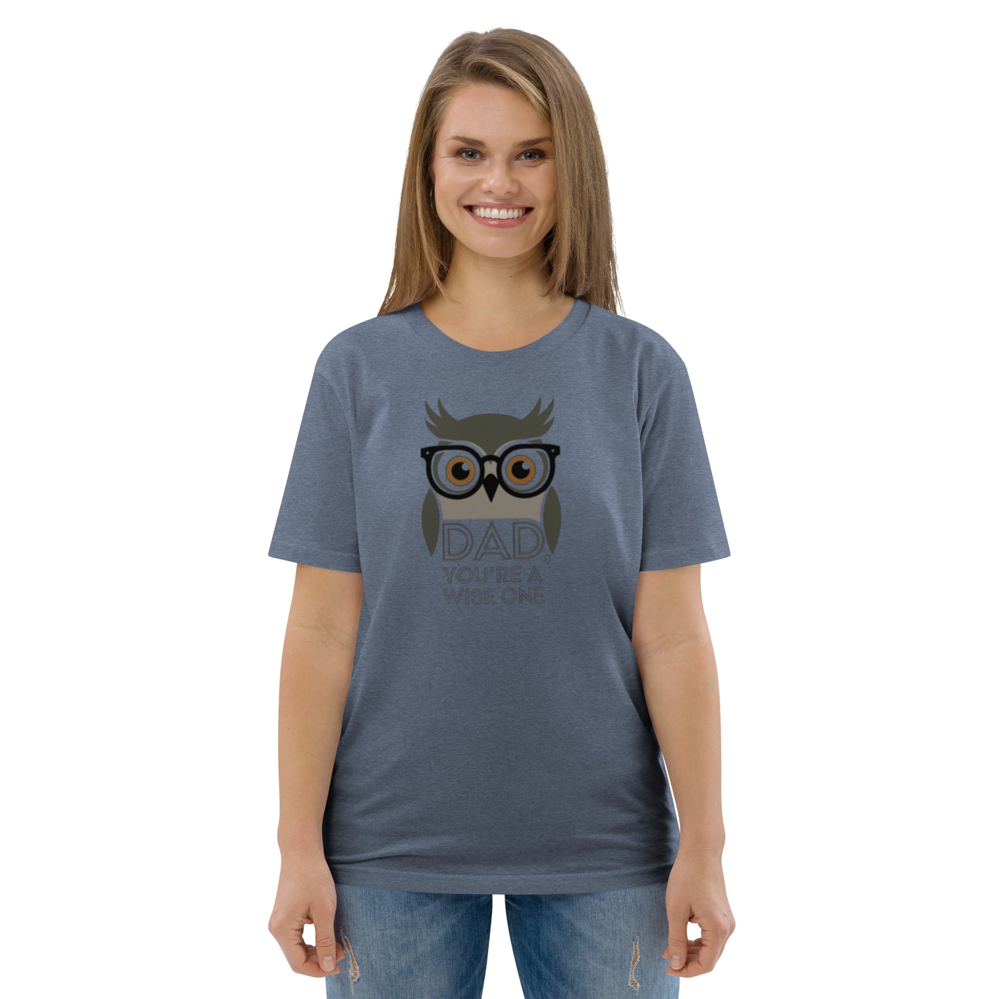 Unisex Organic Cotton T-Shirt – Owl-Themed Eco-Friendly Style for Father's Day Gifts by Dudeily Dudeily