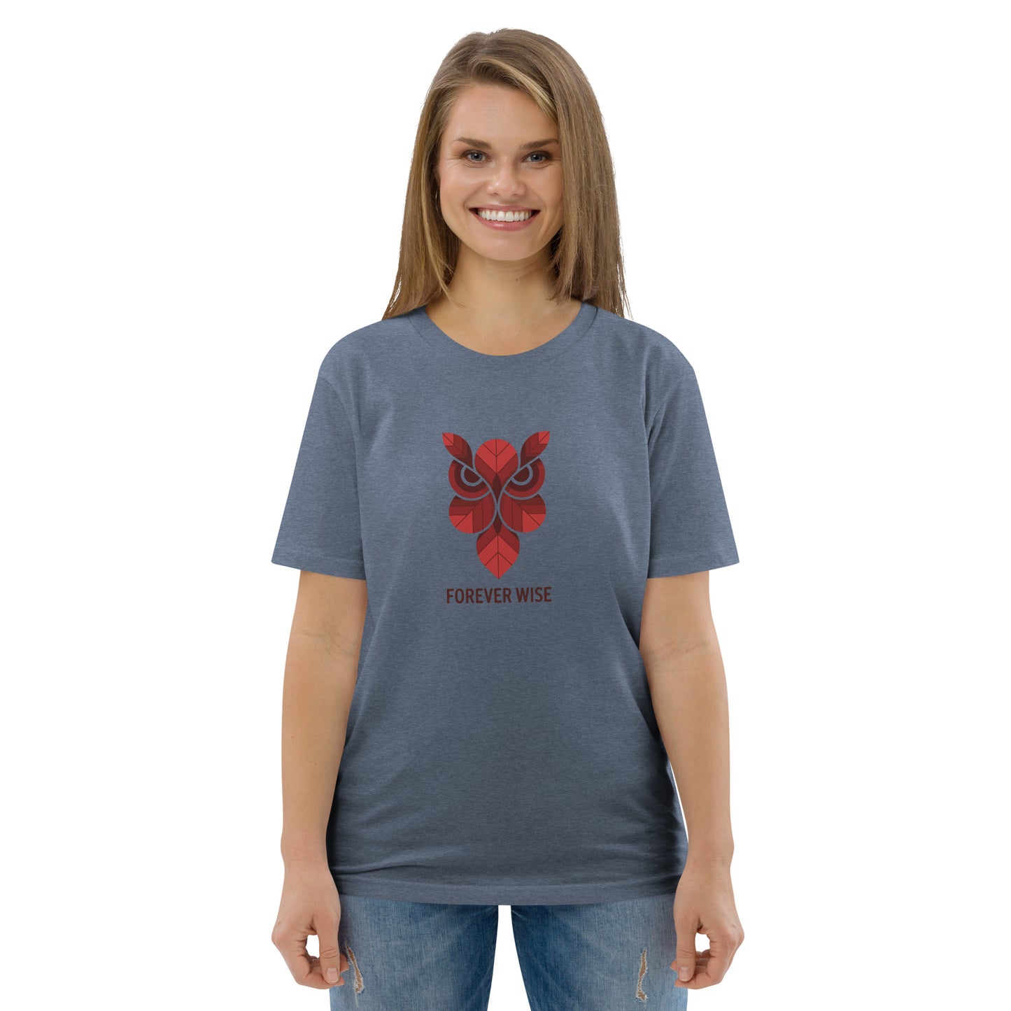 Unisex Organic Cotton T-Shirt: 'Forever Wise' | Sustainable Owl Fashion USA Dudeily