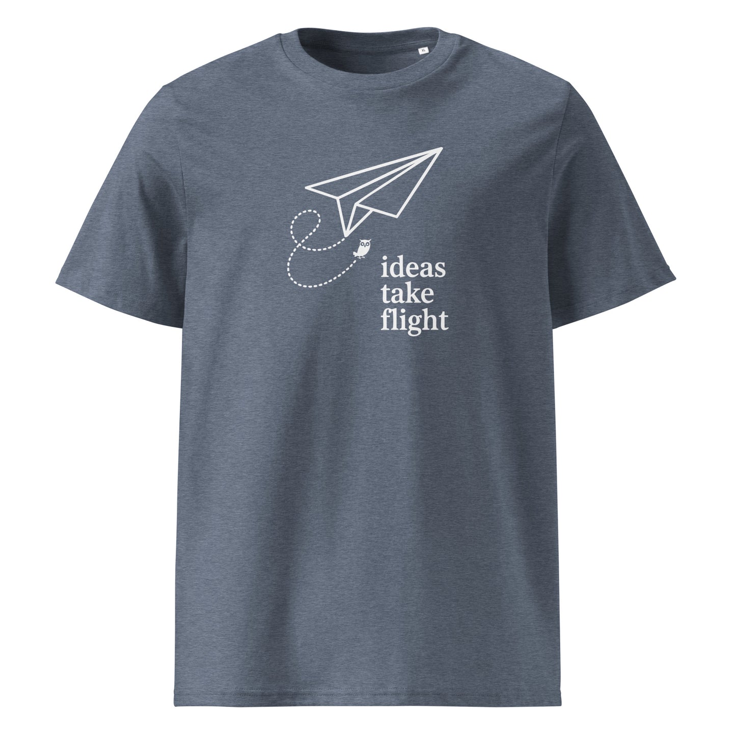 Unisex organic cotton t-shirt Dark Heather Blue Dudeily