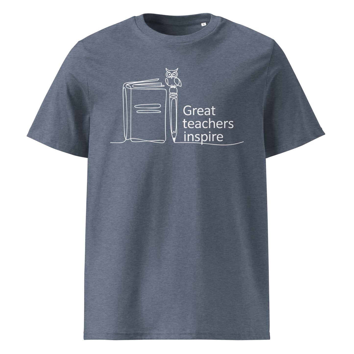Unisex organic cotton t-shirt Dark Heather Blue Dudeily