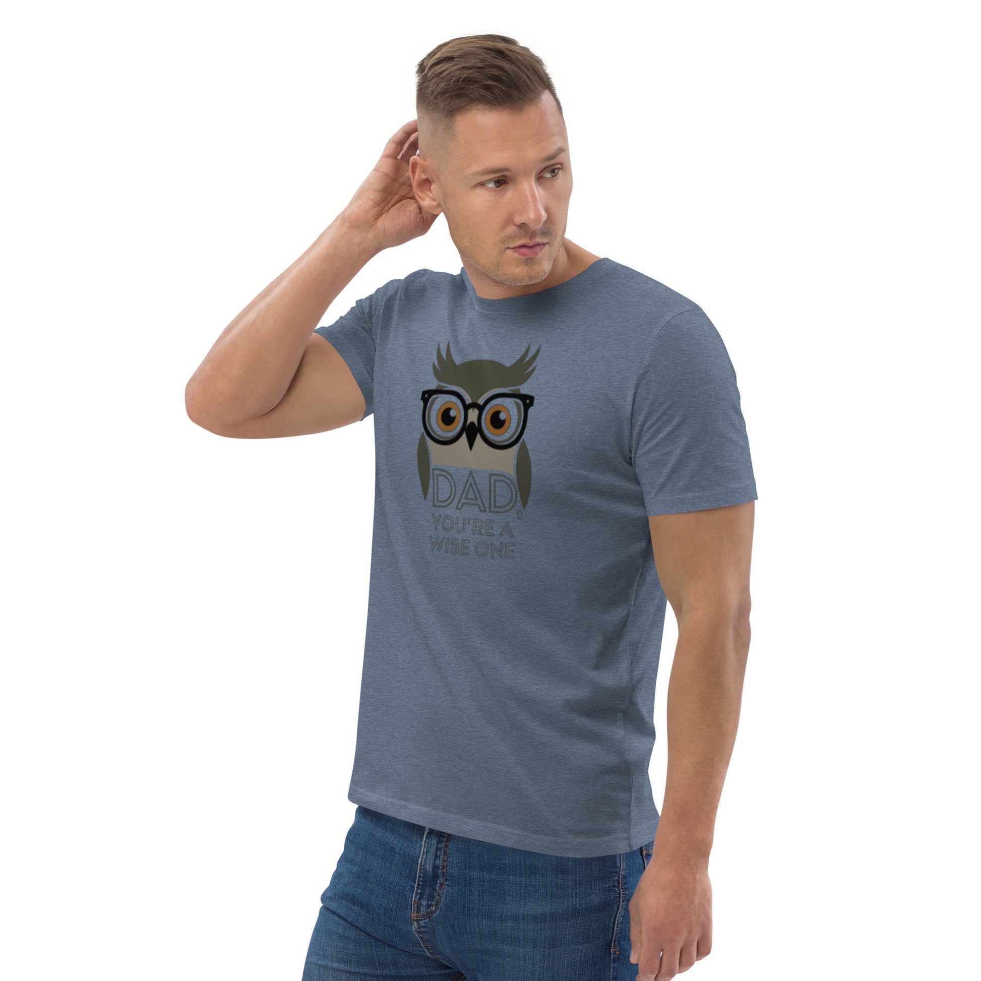 Unisex Organic Cotton T-Shirt – Owl-Themed Eco-Friendly Style for Father's Day Gifts by Dudeily Dudeily