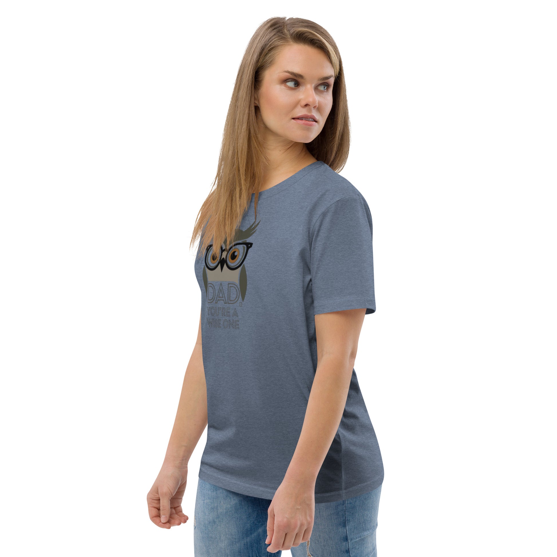 Unisex Organic Cotton T-Shirt – Owl-Themed Eco-Friendly Style for Father's Day Gifts by Dudeily Dudeily