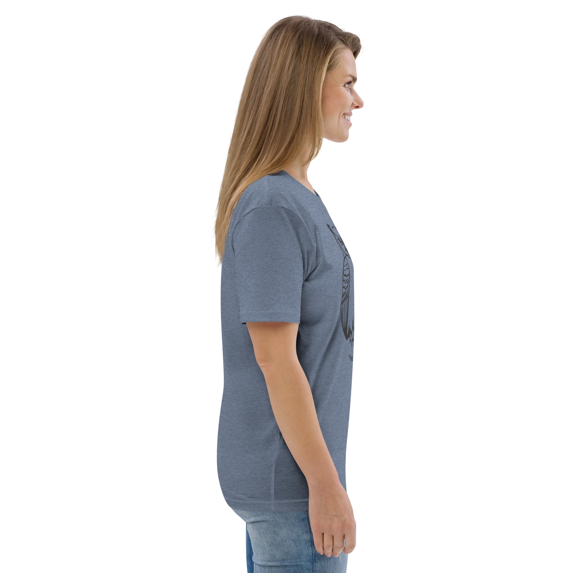 Unisex Organic Cotton T-Shirt: Hoo’s Got My Back? | Owl-Themed Sustainable Fashion USA by Dudeily Dudeily