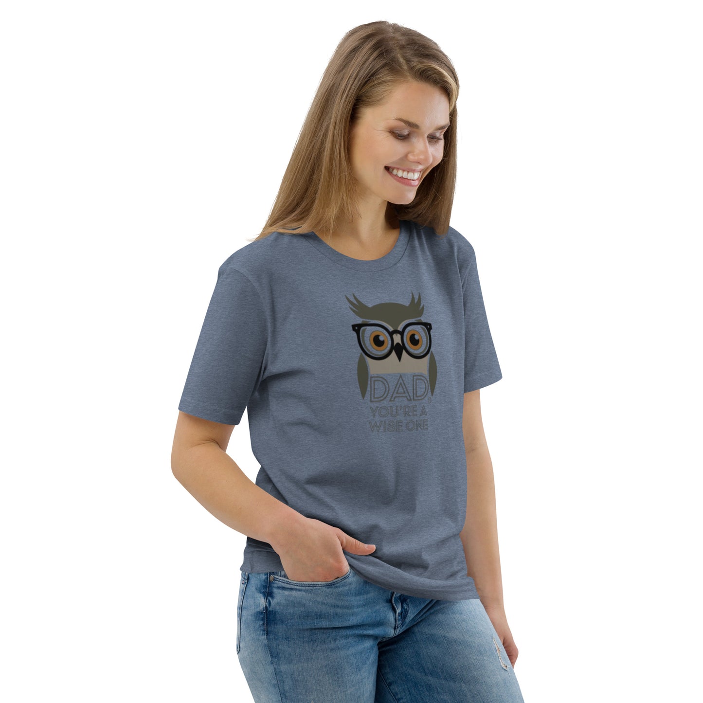 Unisex Organic Cotton T-Shirt – Owl-Themed Eco-Friendly Style for Father's Day Gifts by Dudeily Dudeily