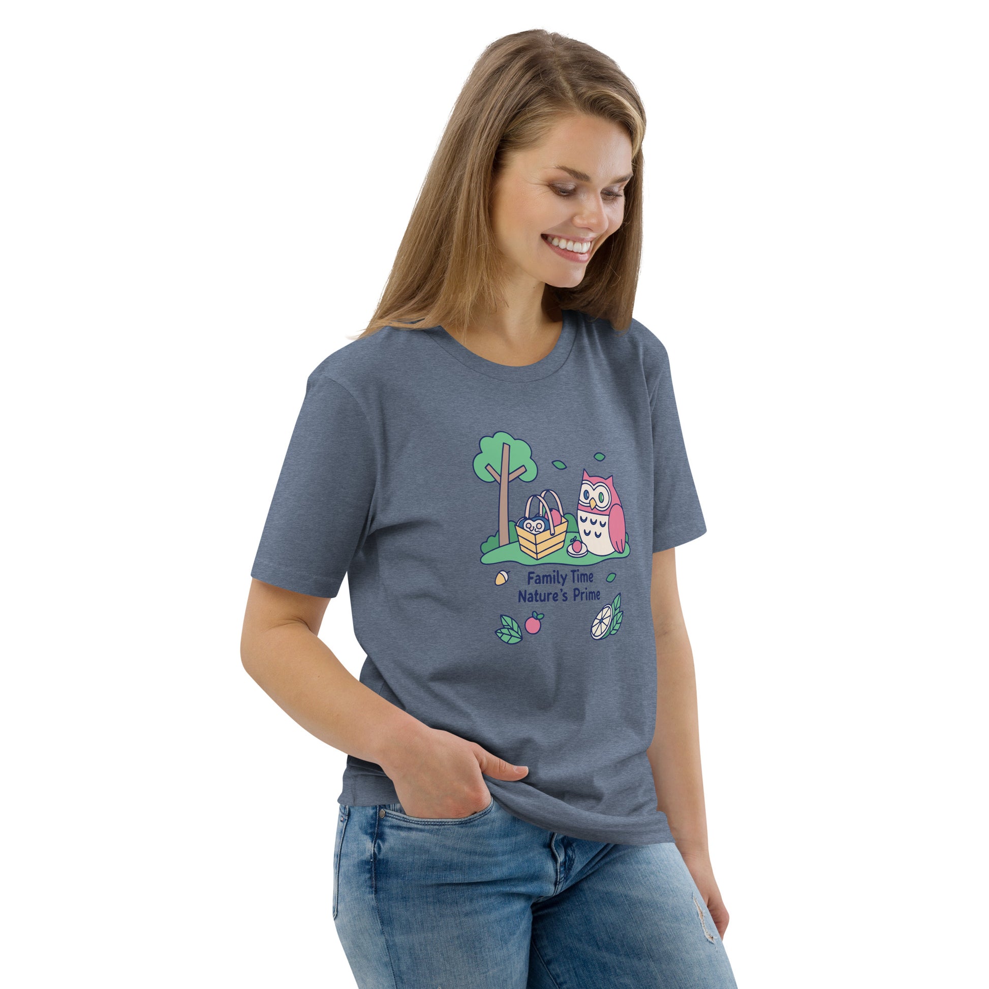 Unisex Organic Cotton T-Shirt – OwlNest Sustainable Fashion Essential for Family Day Dudeily