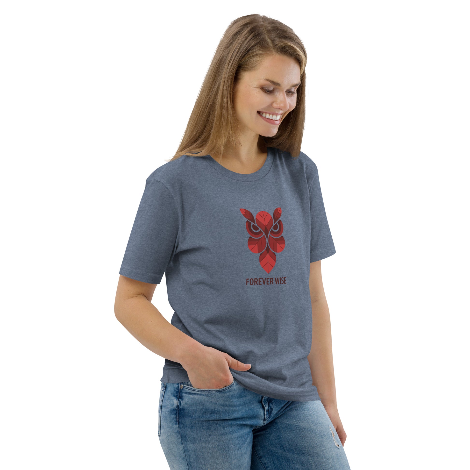 Unisex Organic Cotton T-Shirt: 'Forever Wise' | Sustainable Owl Fashion USA Dudeily