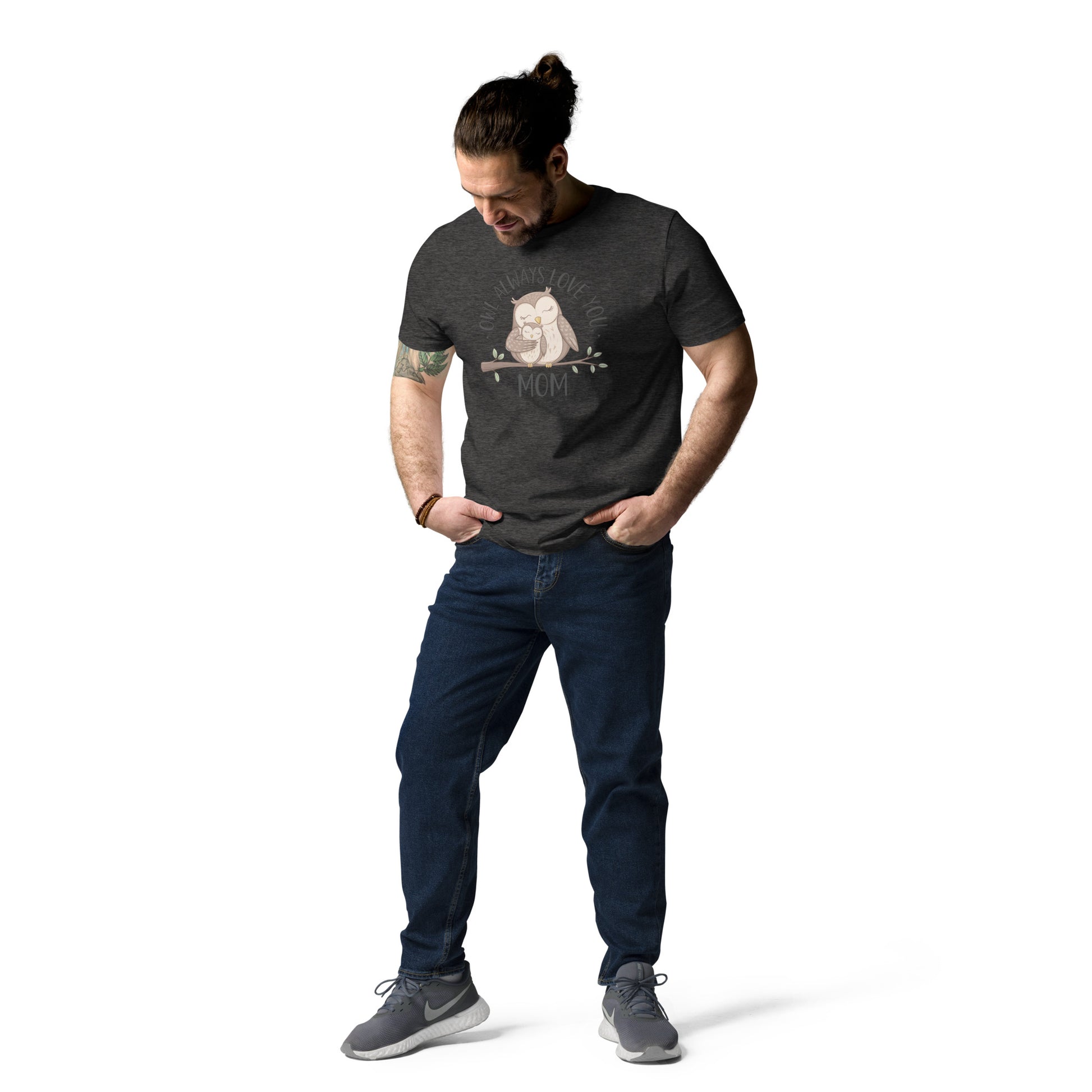 Unisex Organic Cotton T-Shirt – Eco-Friendly Owl Design by Dudeily Dudeily