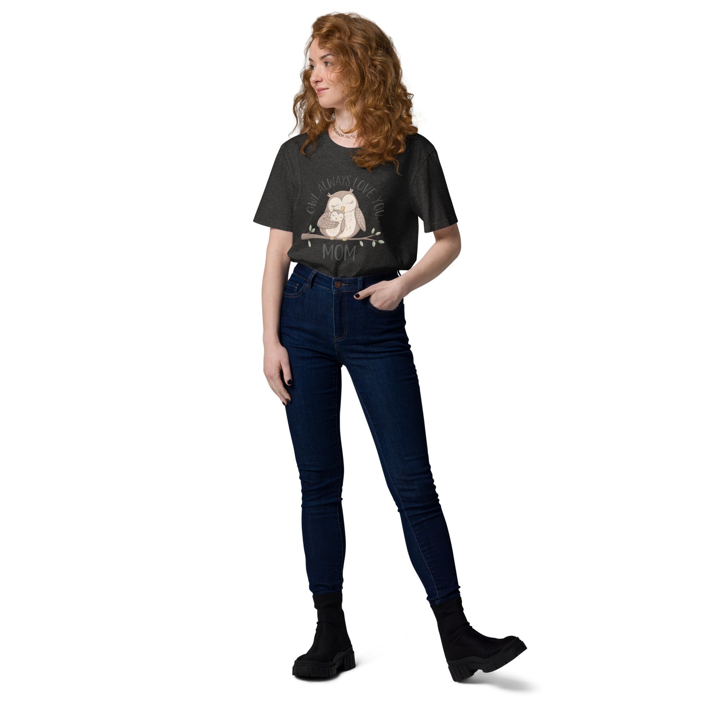 Unisex Organic Cotton T-Shirt – Eco-Friendly Owl Design by Dudeily Dudeily