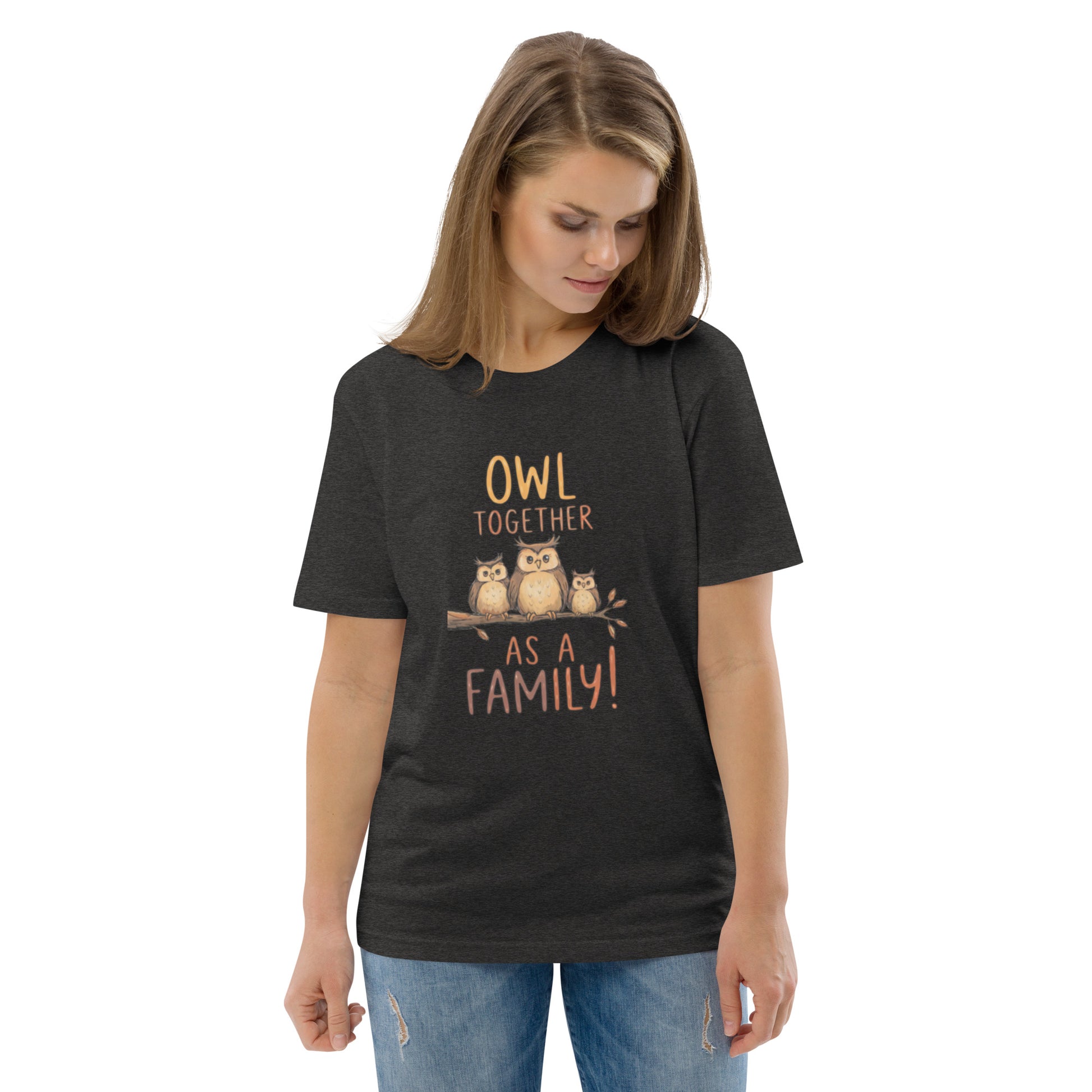 Unisex Organic Cotton T-Shirt – OwlNest Sustainable Fashion Classic for Family Day Outings Dudeily