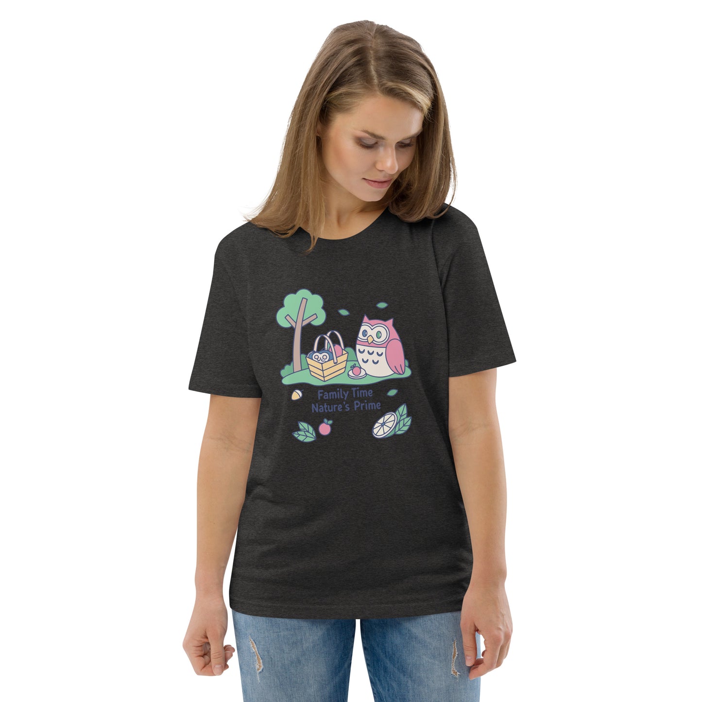 Unisex Organic Cotton T-Shirt – OwlNest Sustainable Fashion Essential for Family Day Dudeily