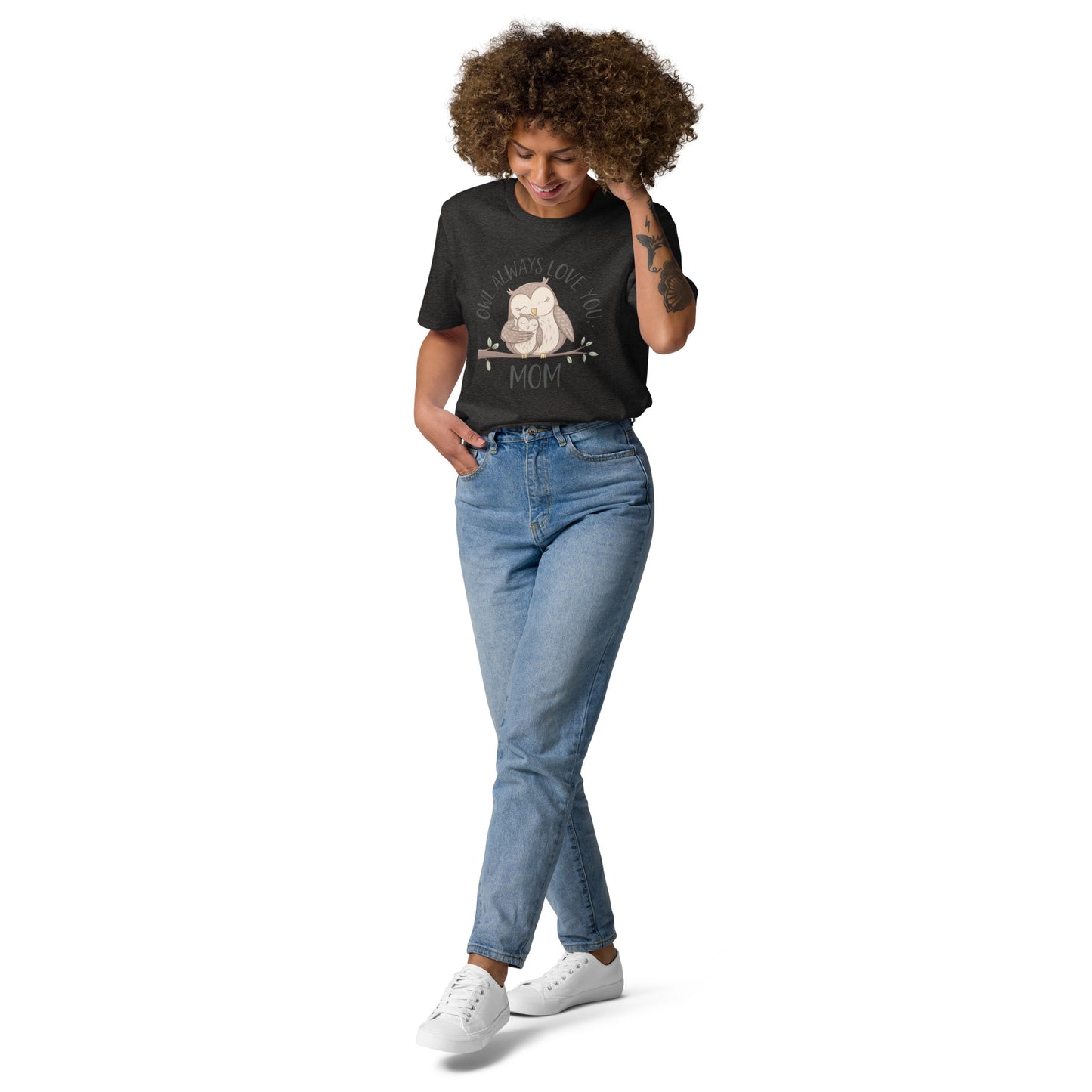 Unisex Organic Cotton T-Shirt – Eco-Friendly Owl Design by Dudeily Dudeily