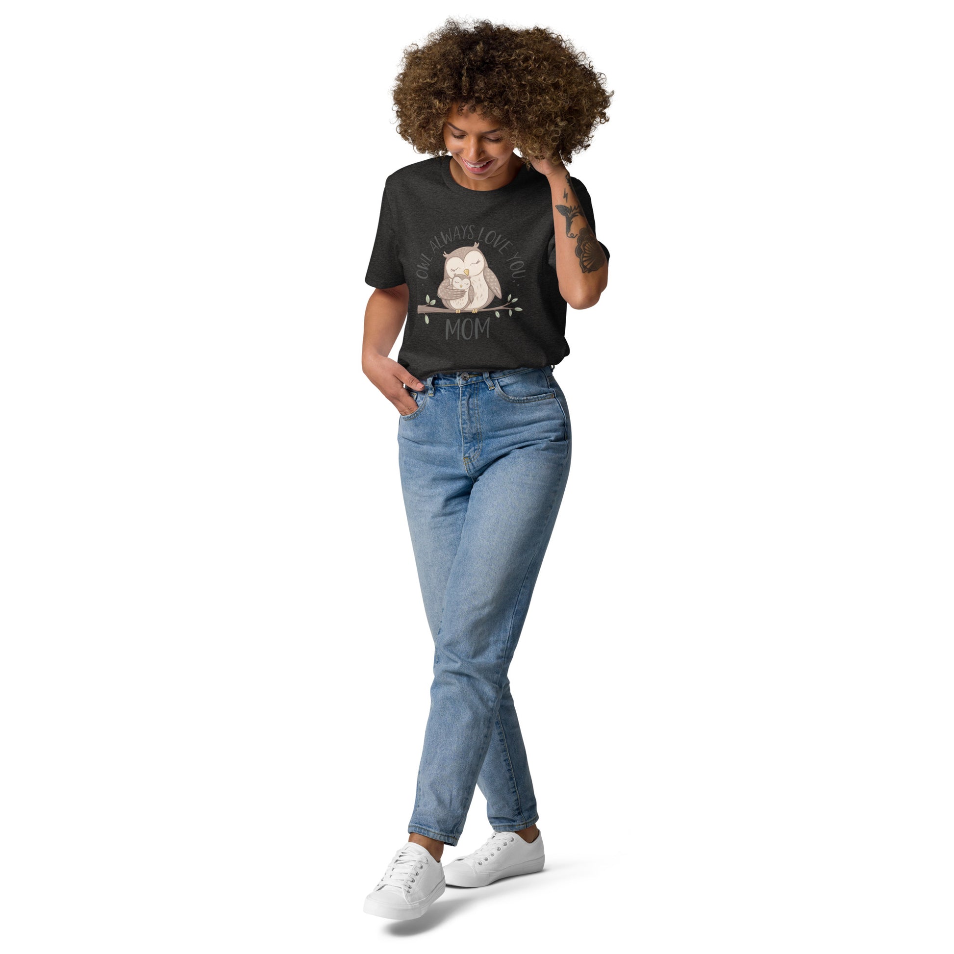 Unisex Organic Cotton T-Shirt – Eco-Friendly Owl Design by Dudeily Dudeily