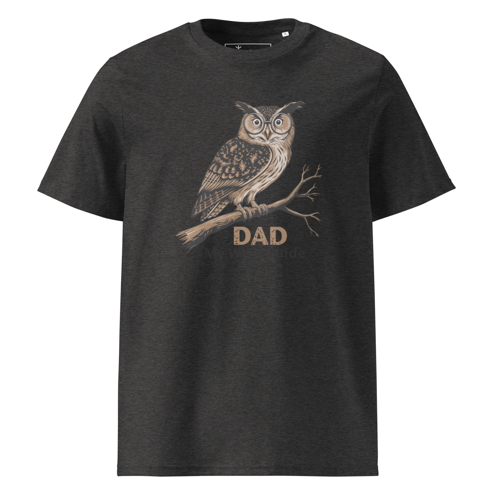 Unisex Organic Cotton T-Shirt – Owl Themed Sustainable Fashion for Father's Day by Dudeily Dudeily