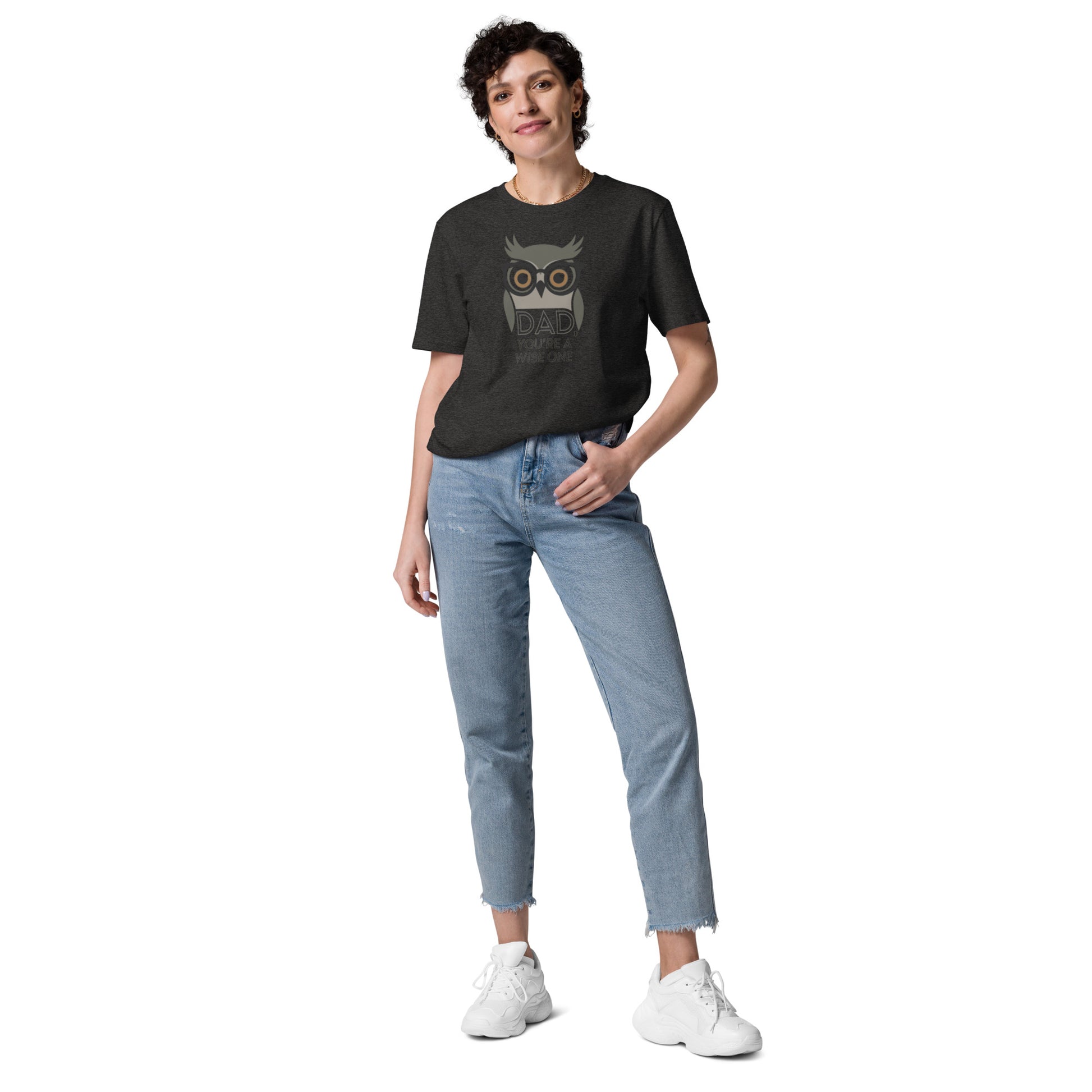 Unisex Organic Cotton T-Shirt – Owl-Themed Eco-Friendly Style for Father's Day Gifts by Dudeily Dudeily