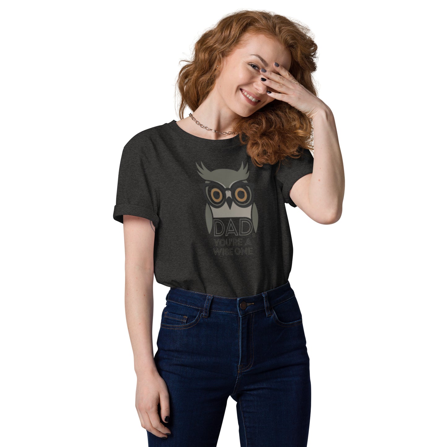 Unisex Organic Cotton T-Shirt – Owl-Themed Eco-Friendly Style for Father's Day Gifts by Dudeily Dudeily