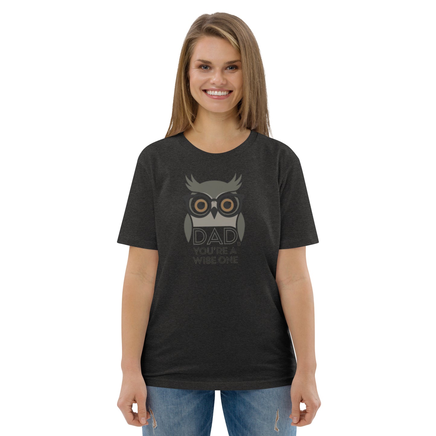 Unisex Organic Cotton T-Shirt – Owl-Themed Eco-Friendly Style for Father's Day Gifts by Dudeily Dudeily
