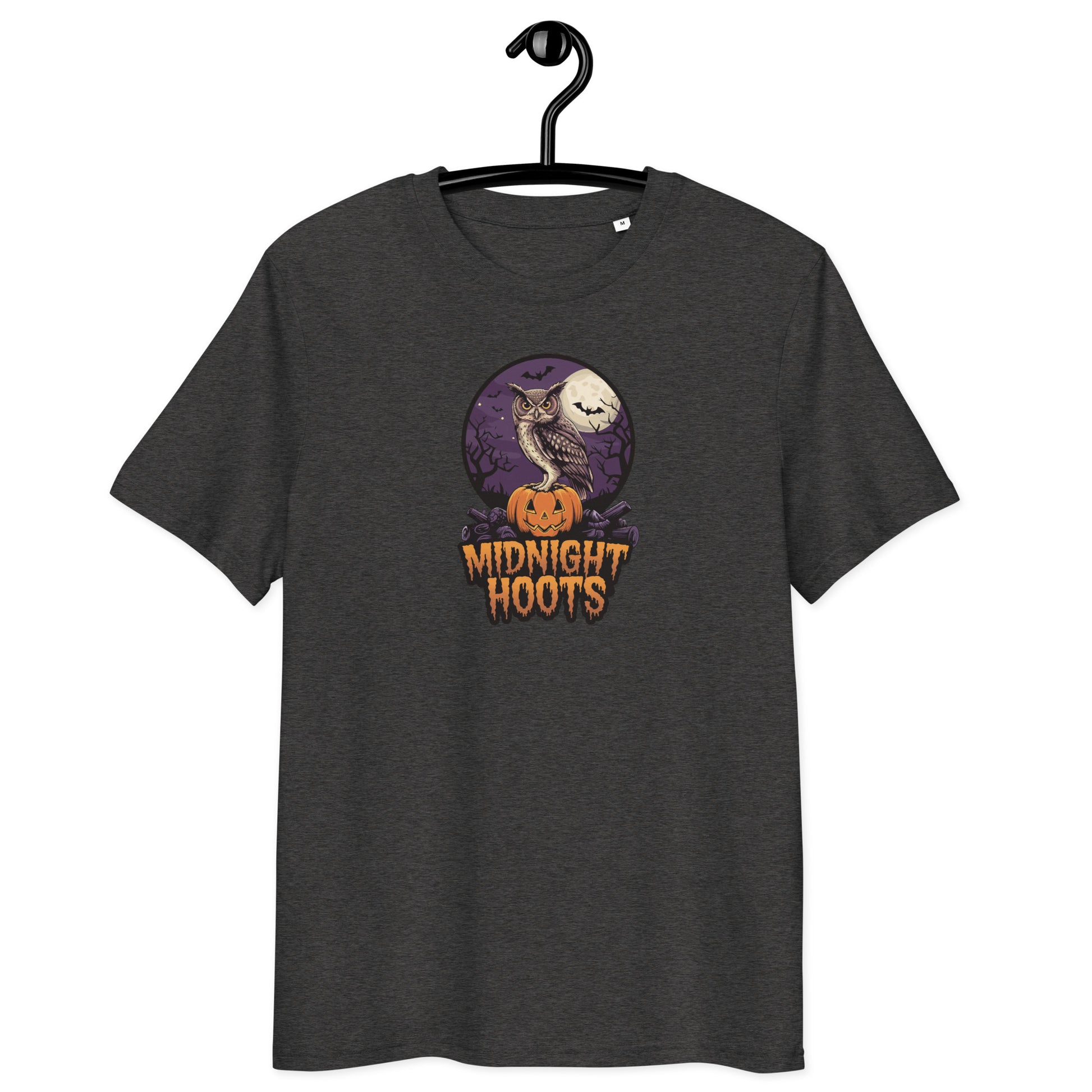 Unisex Organic Cotton T-Shirt: Halloween Owl Eco Fashion USA Dudeily