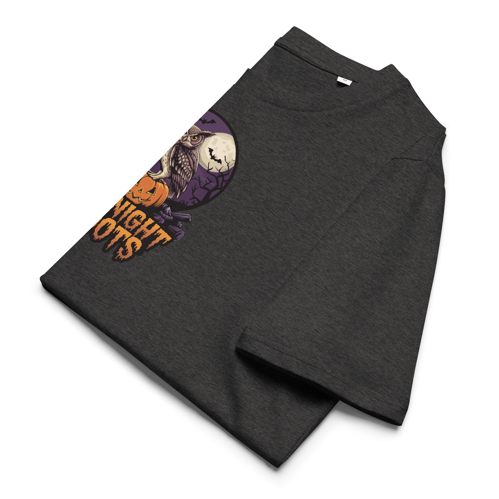 Unisex Organic Cotton T-Shirt: Halloween Owl Eco Fashion USA Dudeily