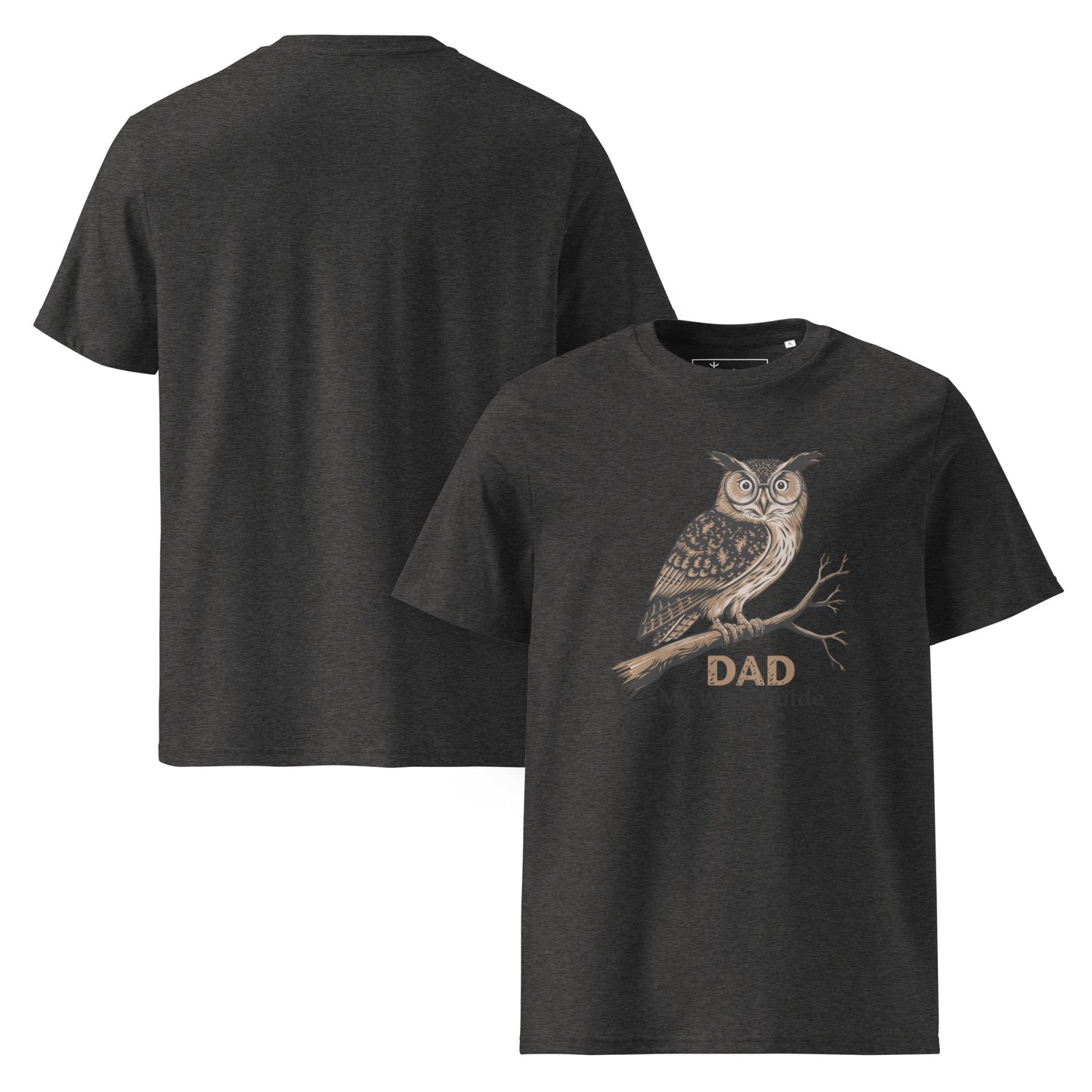 Unisex Organic Cotton T-Shirt – Owl Themed Sustainable Fashion for Father's Day by Dudeily Dudeily