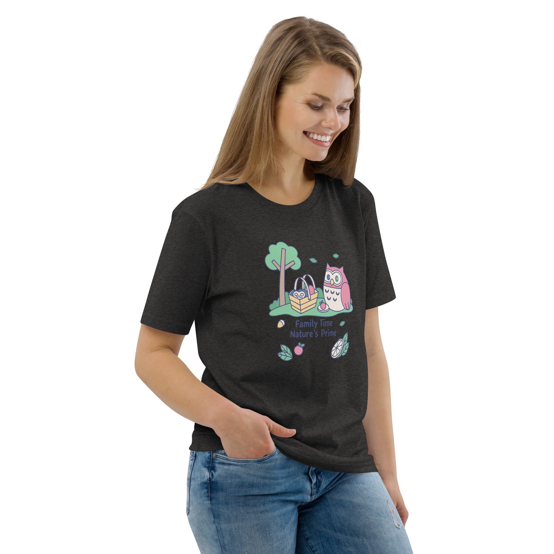 Unisex Organic Cotton T-Shirt – OwlNest Sustainable Fashion Essential for Family Day Dudeily