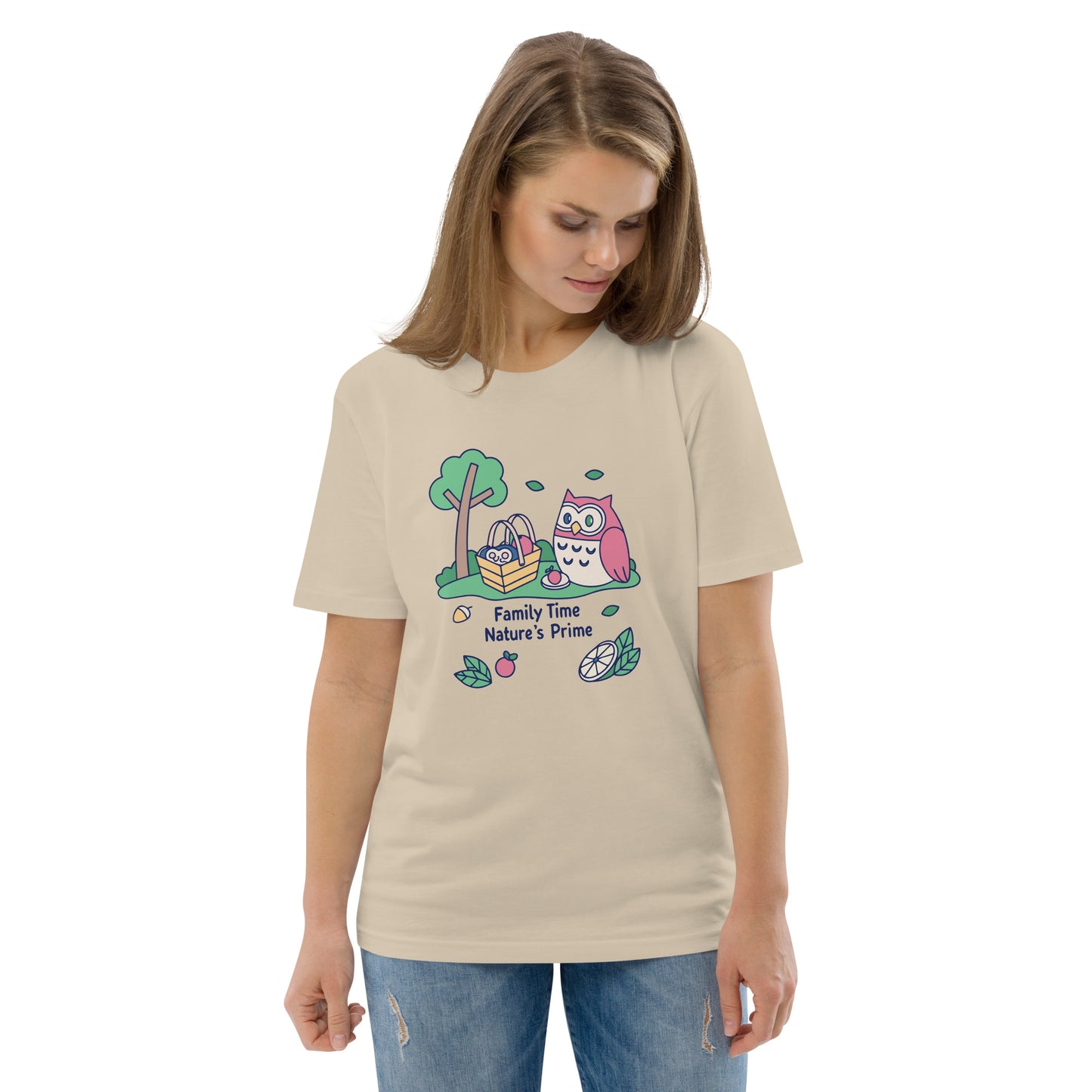 Unisex Organic Cotton T-Shirt – OwlNest Sustainable Fashion Essential for Family Day Dudeily