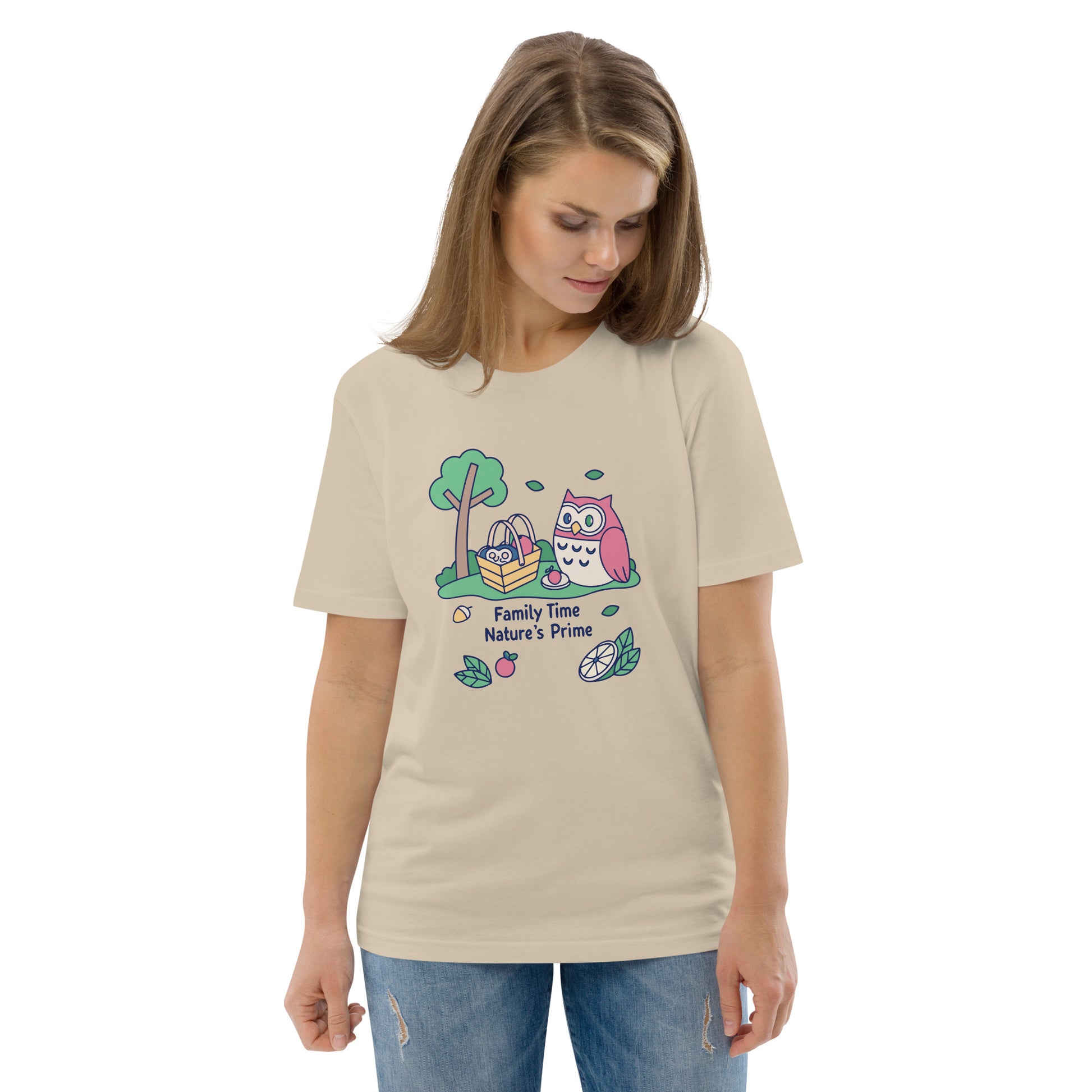 Unisex Organic Cotton T-Shirt – OwlNest Sustainable Fashion Essential for Family Day Dudeily