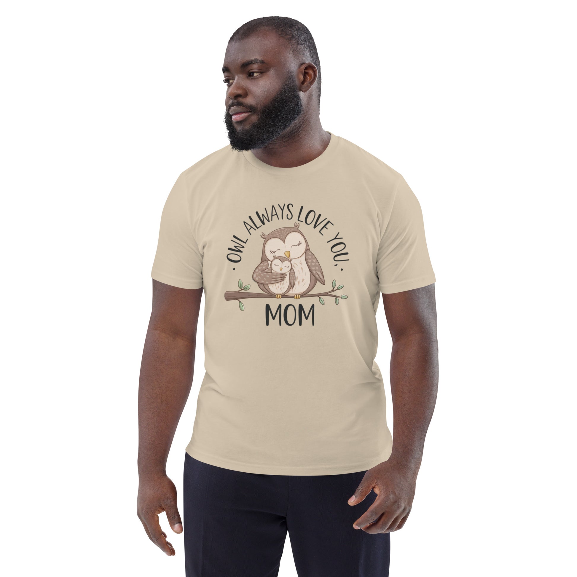 Unisex Organic Cotton T-Shirt – Eco-Friendly Owl Design by Dudeily Dudeily