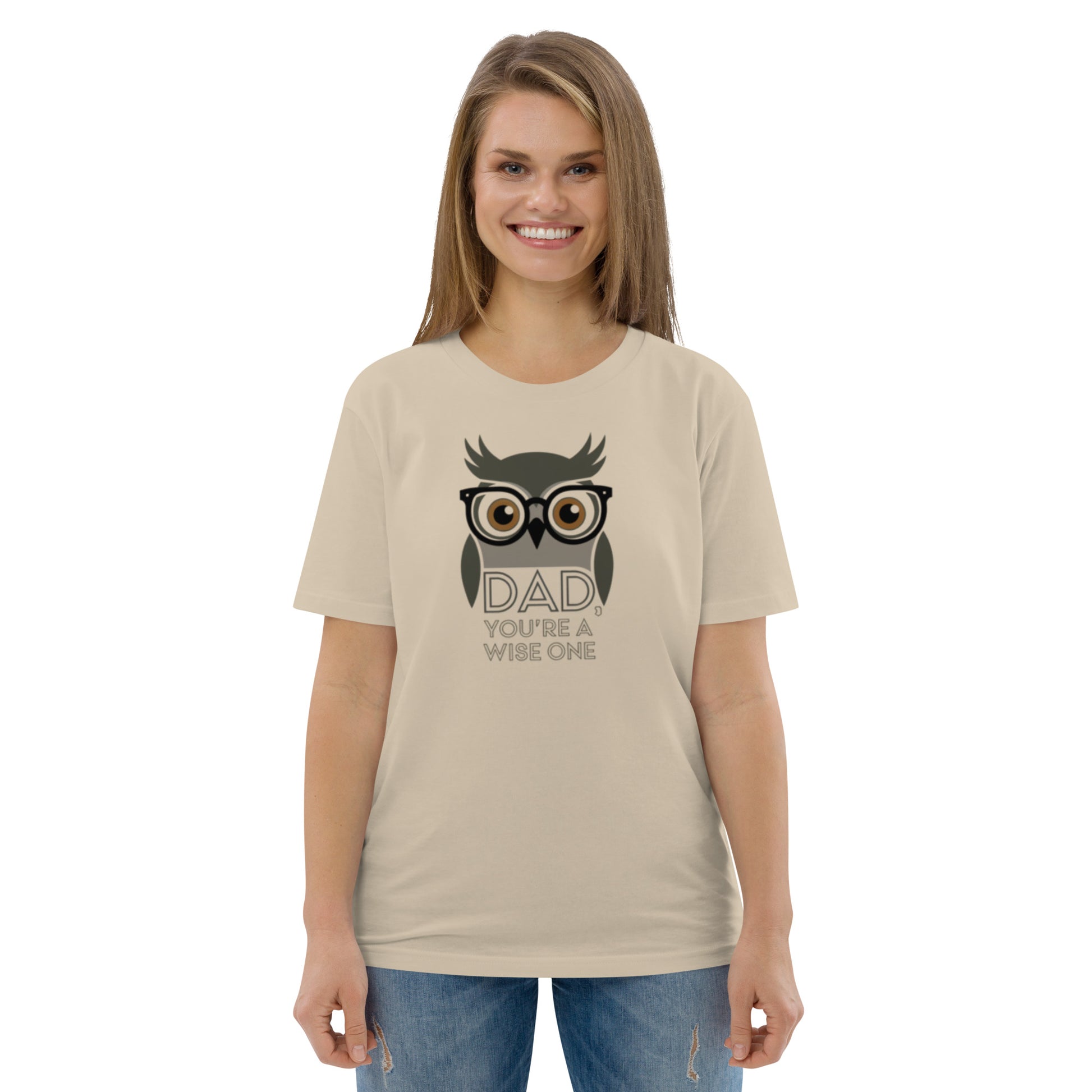 Unisex Organic Cotton T-Shirt – Owl-Themed Eco-Friendly Style for Father's Day Gifts by Dudeily Dudeily