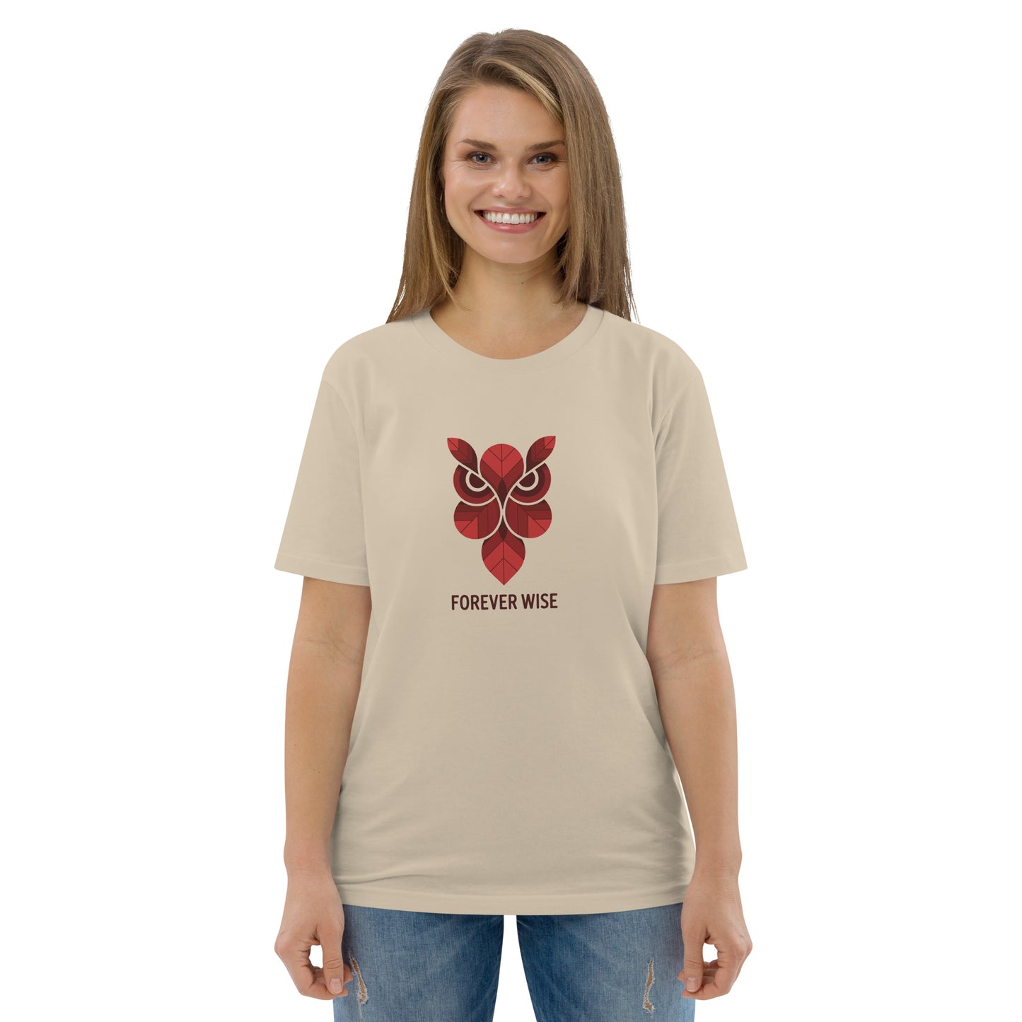 Unisex Organic Cotton T-Shirt: 'Forever Wise' | Sustainable Owl Fashion USA Dudeily