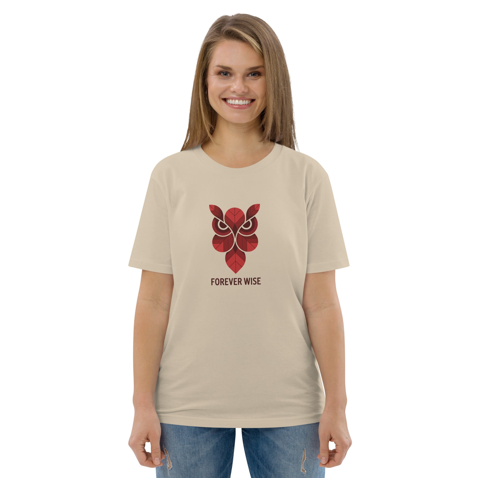 Unisex Organic Cotton T-Shirt: 'Forever Wise' | Sustainable Owl Fashion USA Dudeily