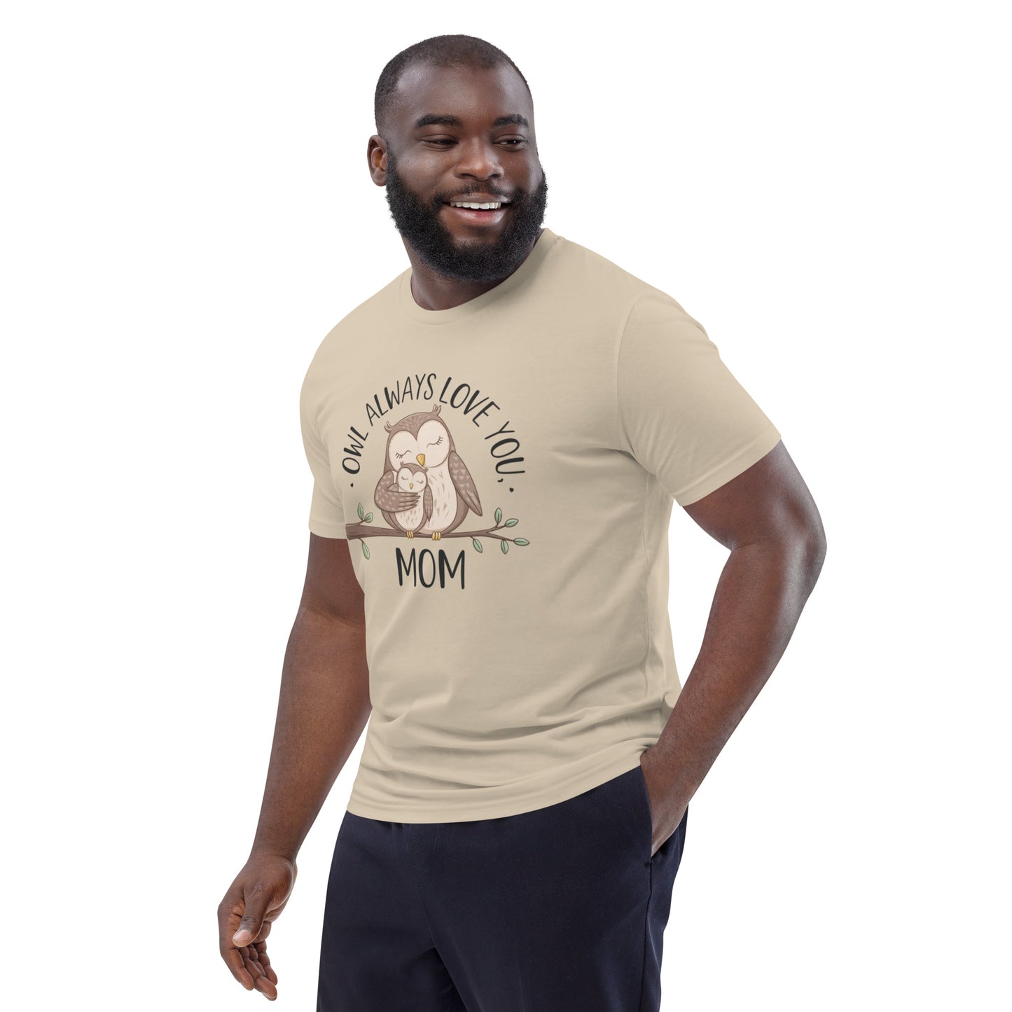 Unisex Organic Cotton T-Shirt – Eco-Friendly Owl Design by Dudeily Dudeily