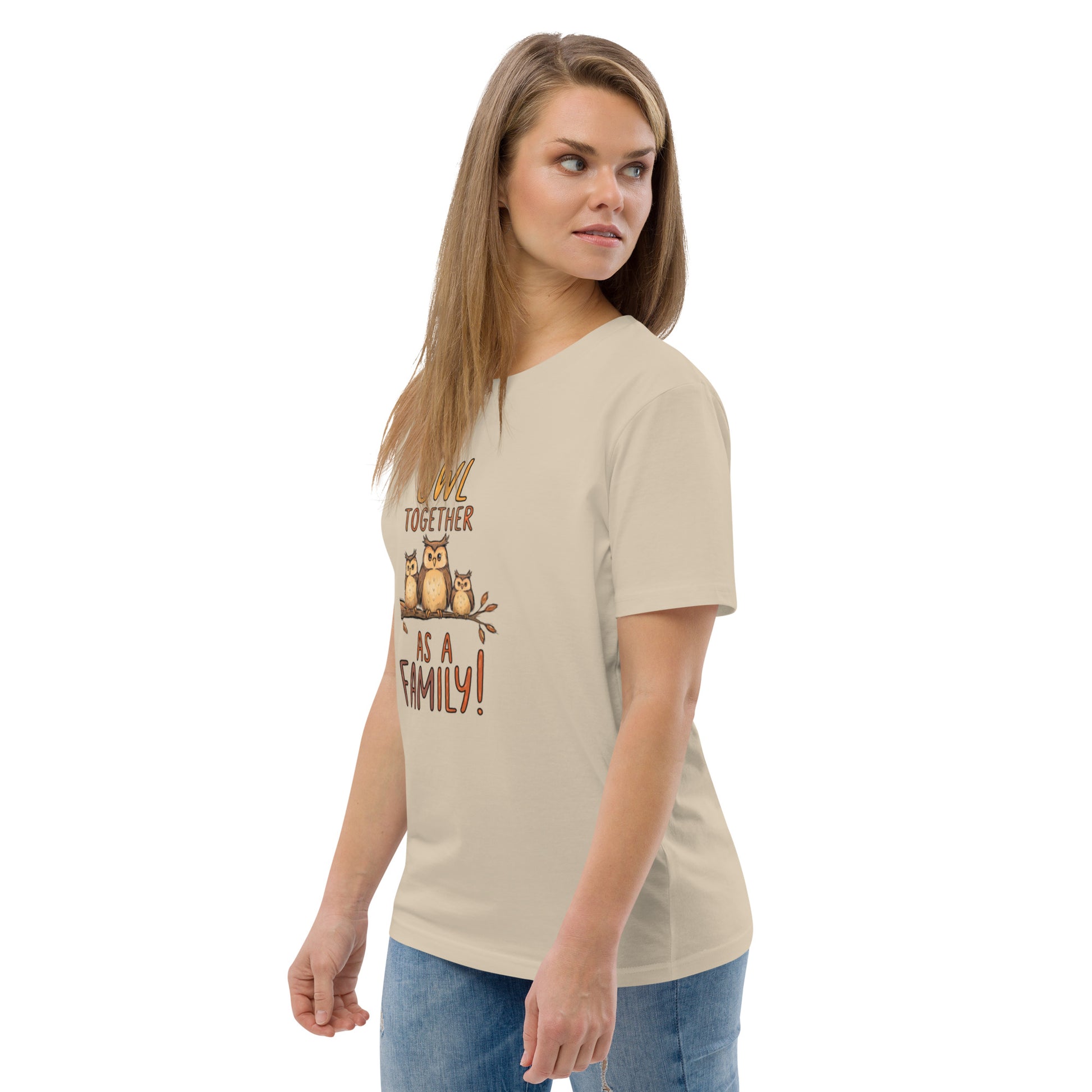 Unisex Organic Cotton T-Shirt – OwlNest Sustainable Fashion Classic for Family Day Outings Dudeily