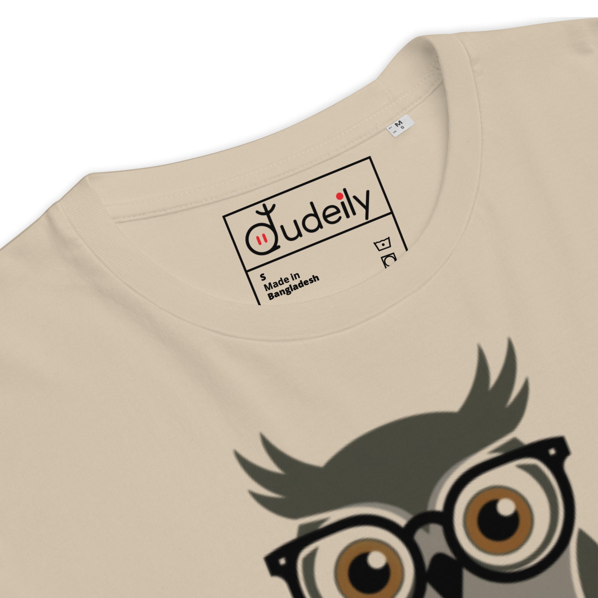Unisex Organic Cotton T-Shirt – Owl-Themed Eco-Friendly Style for Father's Day Gifts by Dudeily Dudeily